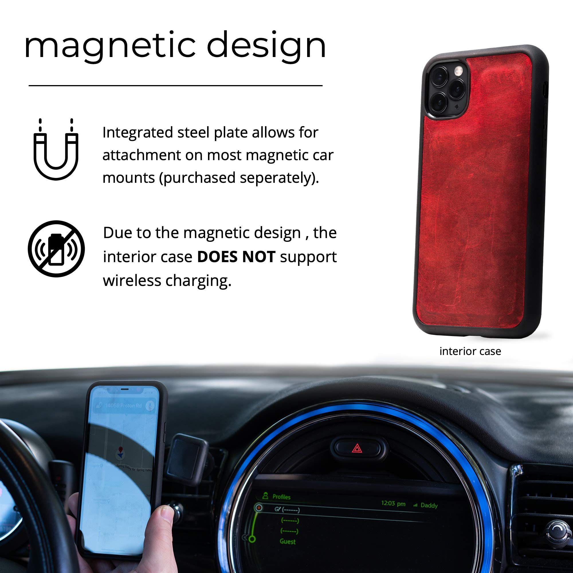 Premium Personalized 100% Genuine Leather Wallet Case for iPhone 11 - RFID Blocking Card Holder & Built-in Screen Protector | Handmade Magnetic Protective Phone Cover | Perfect for Business Travel & Everyday Use