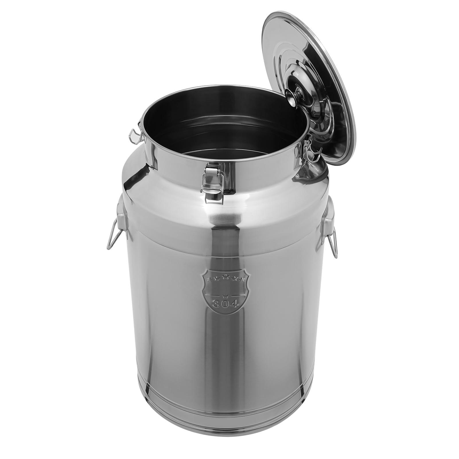 Premium 304 Stainless Steel 20 Gallon (76L) Milk Can with Airtight Lid - Heavy Duty Food Grade Container for Milk, Wine, Brewing & Storage - Ideal for Dairy Farms, Home Brewing & Commercial Use