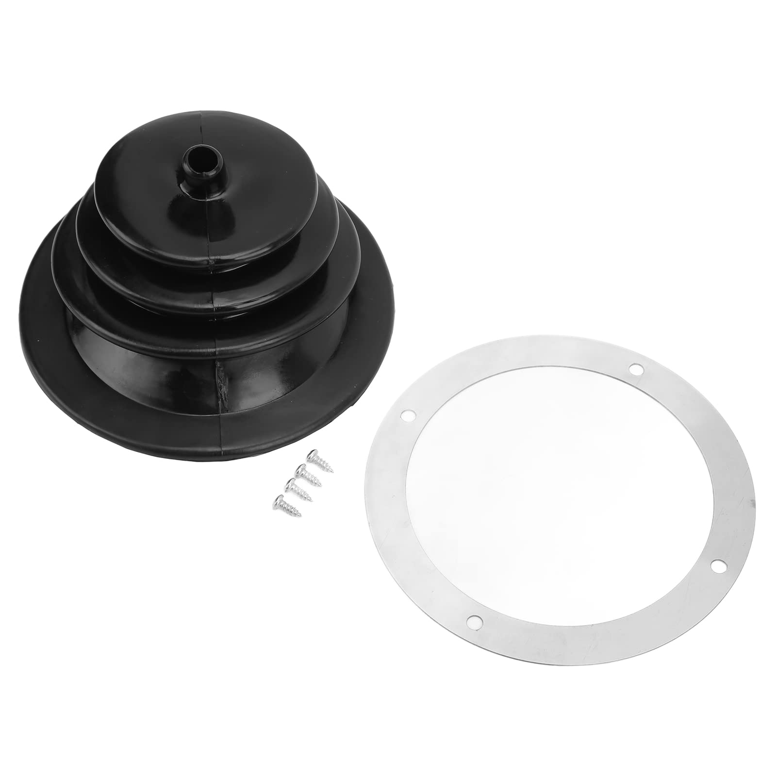 Astibym Black Round 5.250in High Accuracy Shifter Boot Plate - Premium Dust Cover for Car Gear Shift Head | Perfect for Manual Transmission Upgrades & Shift Accessories | Ideal for Racing, Daily Driving & Car Enthusiasts