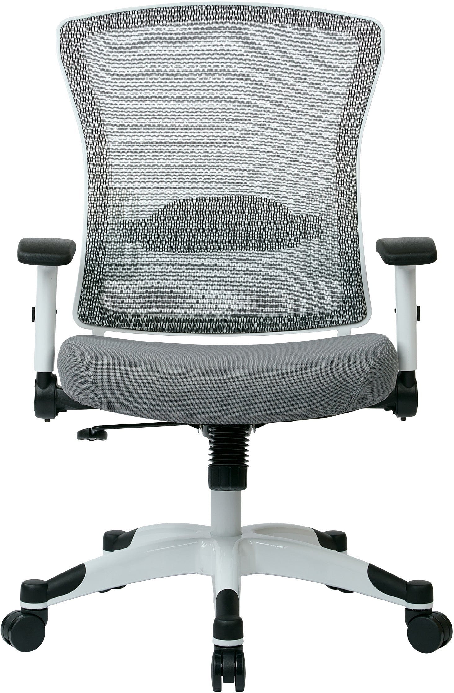 Office Star White Frame Managers Chair - Ergonomic Mesh Back, Adjustable Height, Fun Colors (317W W1C1F2W) - Perfect for Home Office, Conference Rooms & Executive Workspaces