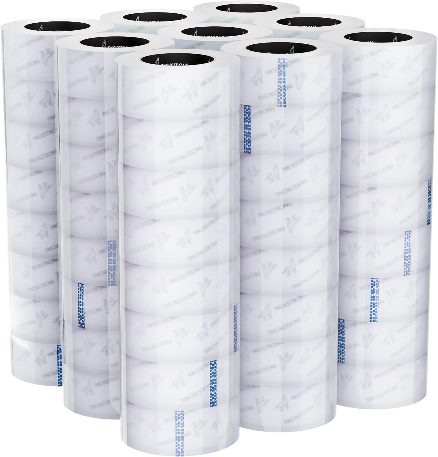 Industrial Grade Clear Packing Tape 72 Rolls - Heavy Duty Shipping Tape with Acrylic Adhesive, 2