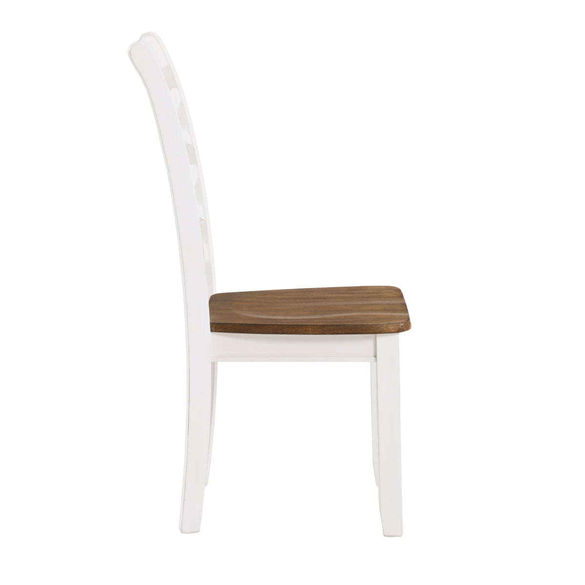 7-Piece Cherry & White Dinette Set with 6 Chairs - Perfect for Kitchen, Dining Room, Breakfast Nook & Small Spaces