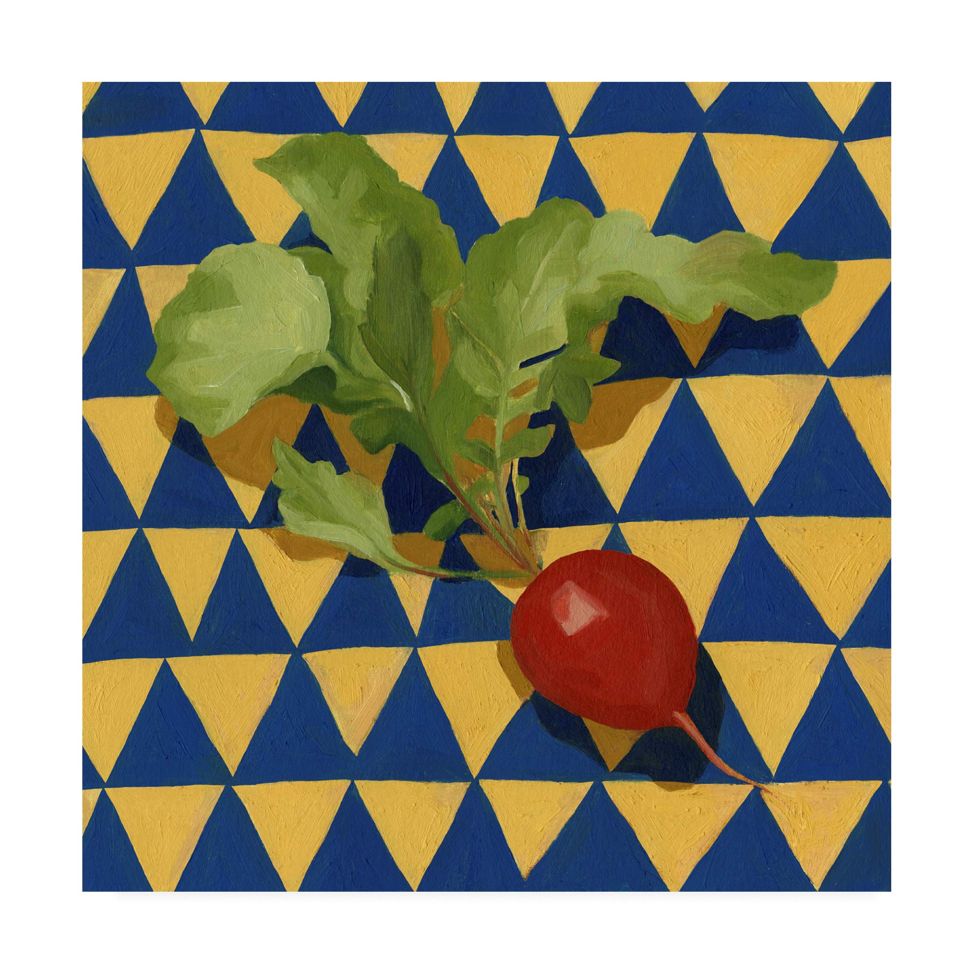 Emma Scarvey Geo Veggies II 14x14 Art Print - Modern Botanical Wall Decor for Kitchen, Dining Room & Home Office | Farmhouse, Cottage & Boho Style Interior Design | Perfect for Cooking Spaces, Dining Areas & Workspaces | Ideal for Farmhouse Kitchens, Boho Dining Rooms & Cottage Home Offices | Great for Adding Greenery to Small Spaces & Brightening Up Walls