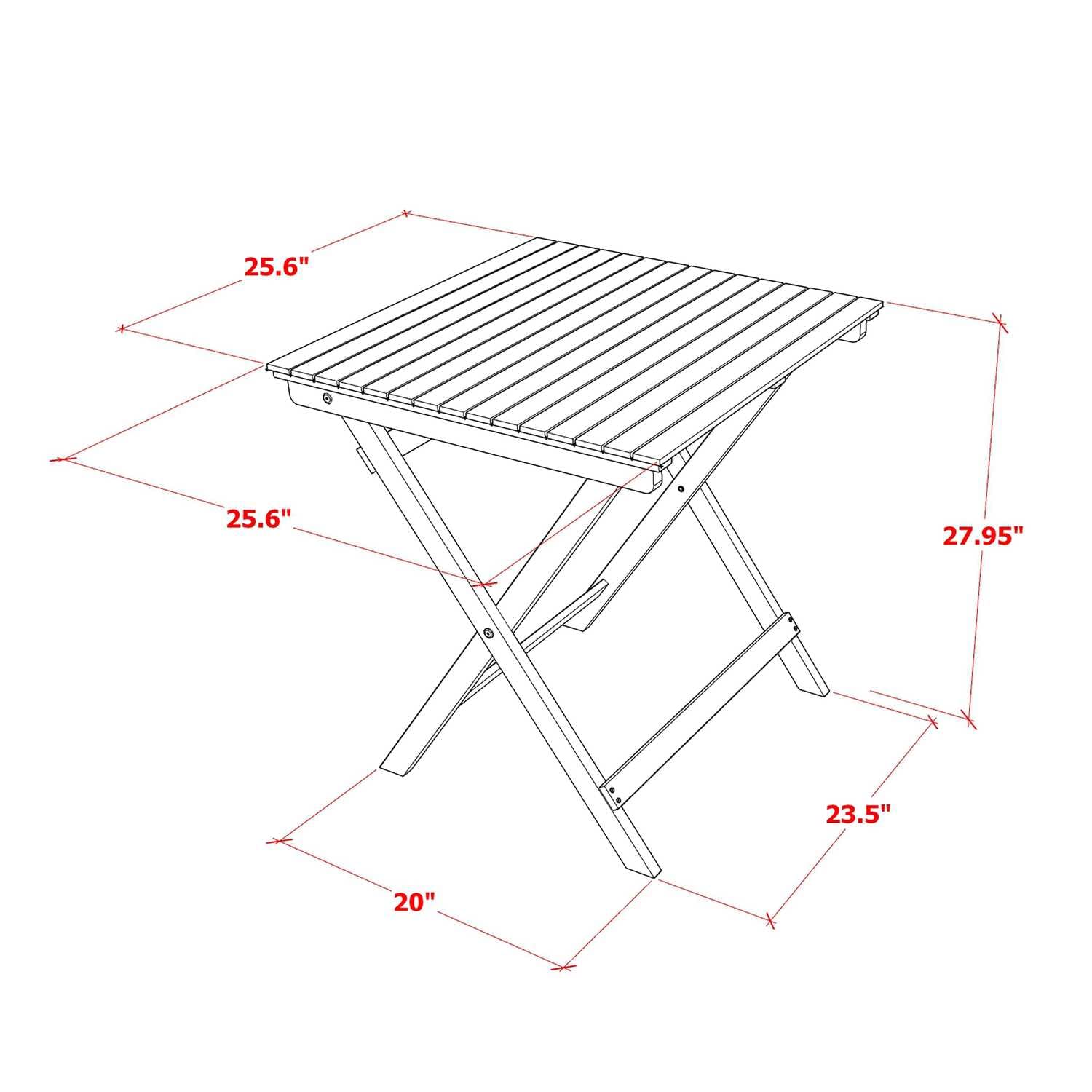 East West Furniture 3-Piece Patio Bistro Set - Square Acacia Wood Folding Table & 2 Arm Chairs - 26x26 Inch Outdoor Coffee Table Set - Natural Oil Finish - Perfect for Backyard, Garden, Balcony & Small Space Dining