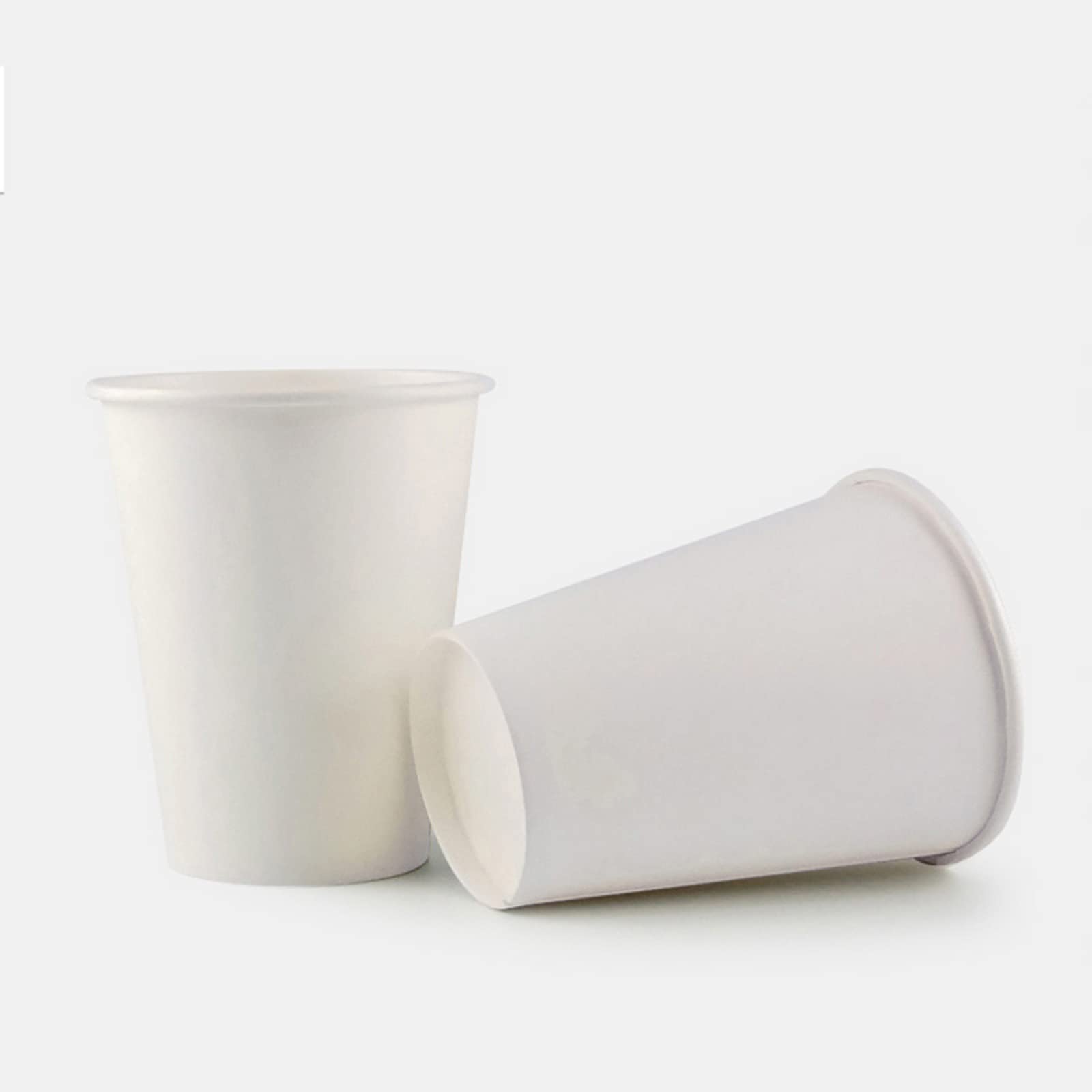 100-Pack 12oz Thickened Disposable Paper Cups with Lids - White Coffee Cups for Hot & Cold Drinks, Espresso, Tea - Perfect for Parties, Travel, Events, Office & Home Use