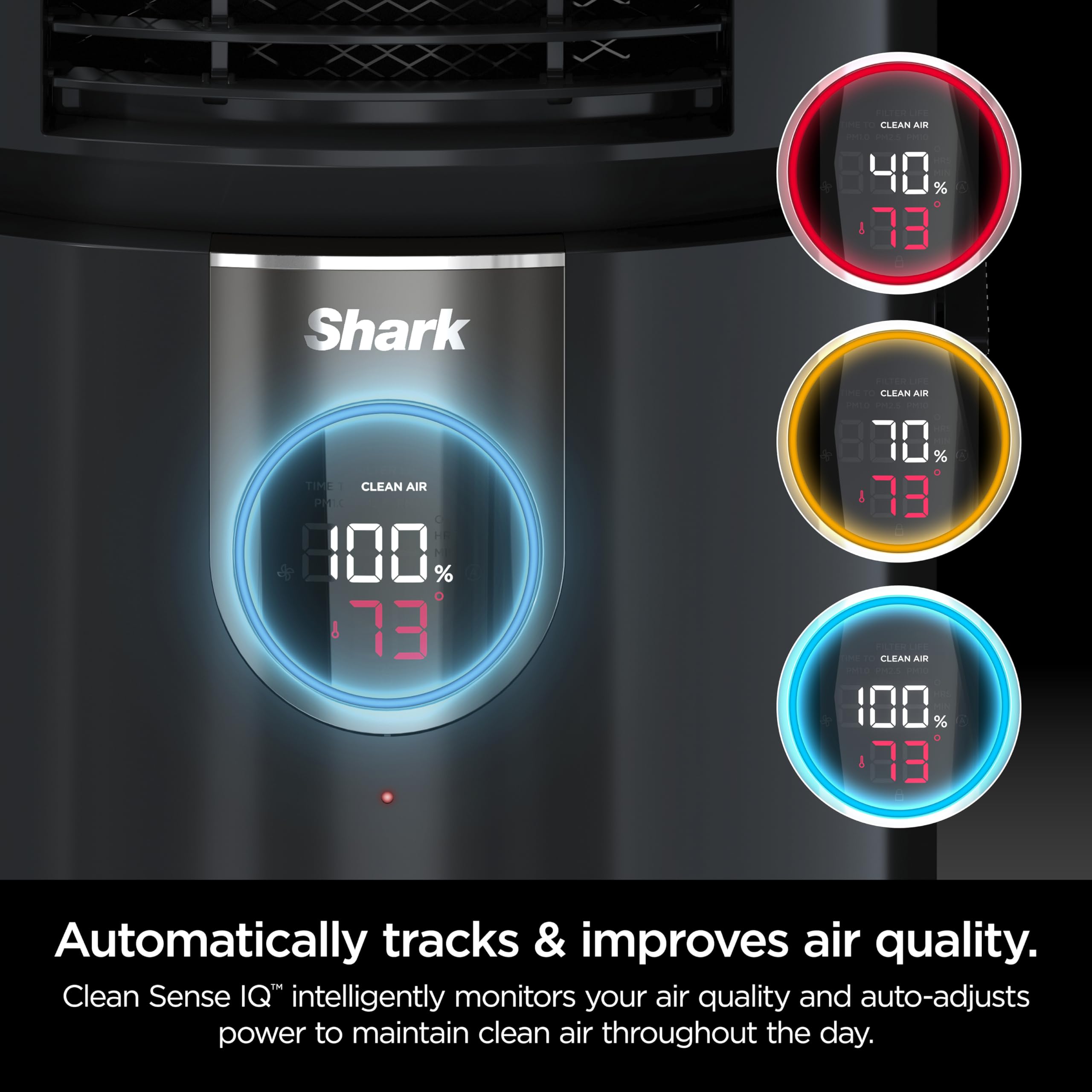 Shark 3-in-1 Max Air Purifier, Heater & Fan with NanoSeal HEPA Filter, Cleansense IQ Technology, Odor Lock System - Covers 1000 Sq. Ft, Charcoal Grey - Perfect for Large Rooms, Bedrooms, and Offices