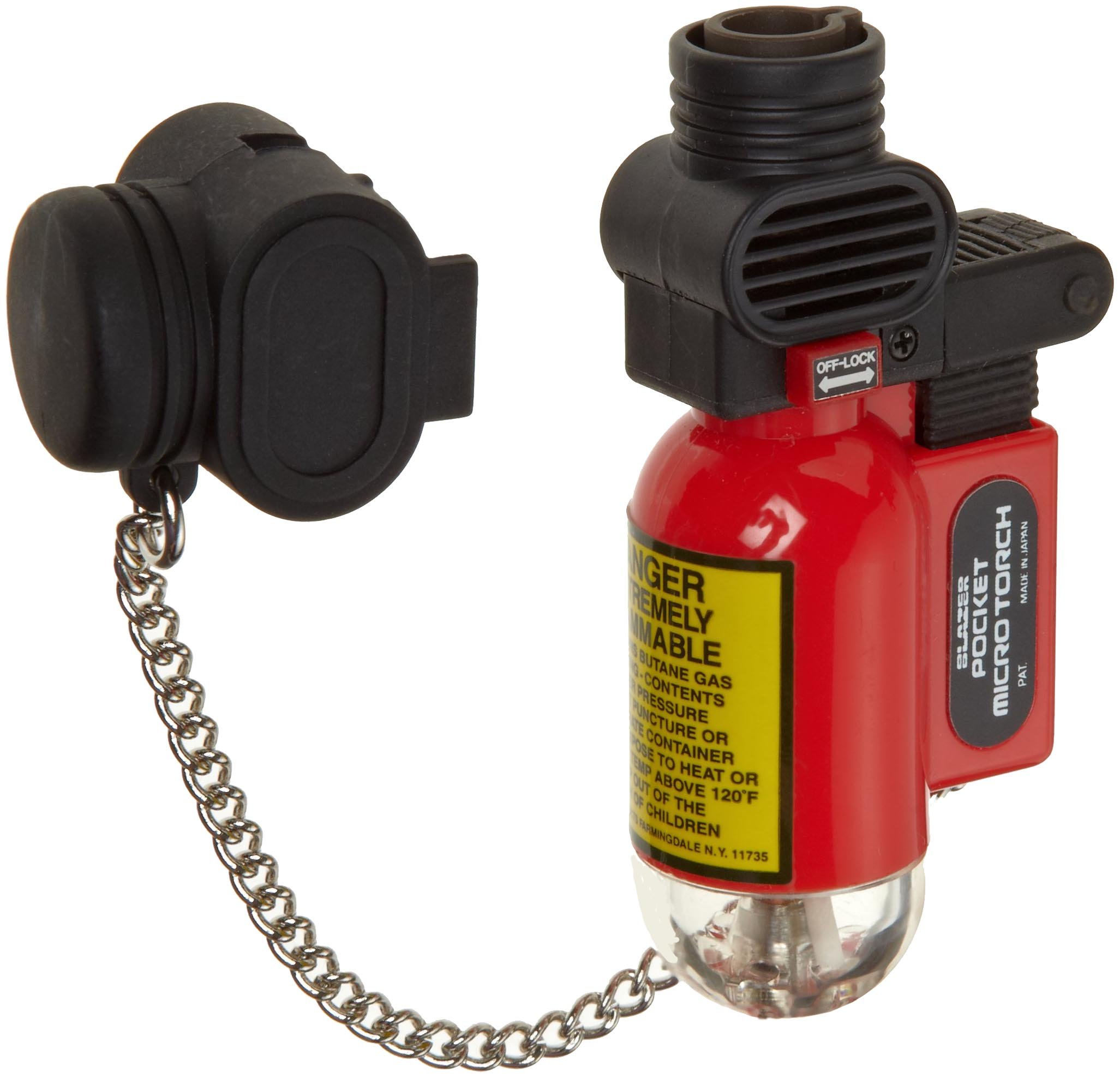 Blazer PB207CR Refillable Butane Torch Lighter - Red | Professional Culinary, Cigar, and DIY Tool for Cooking, Soldering & More