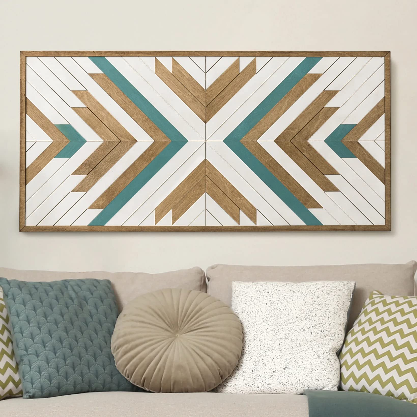 Handcrafted Native Wood Wall Art - Large Wooden Wall Decor Panel for Living Room, Bedroom & Office | Rustic Home Decor