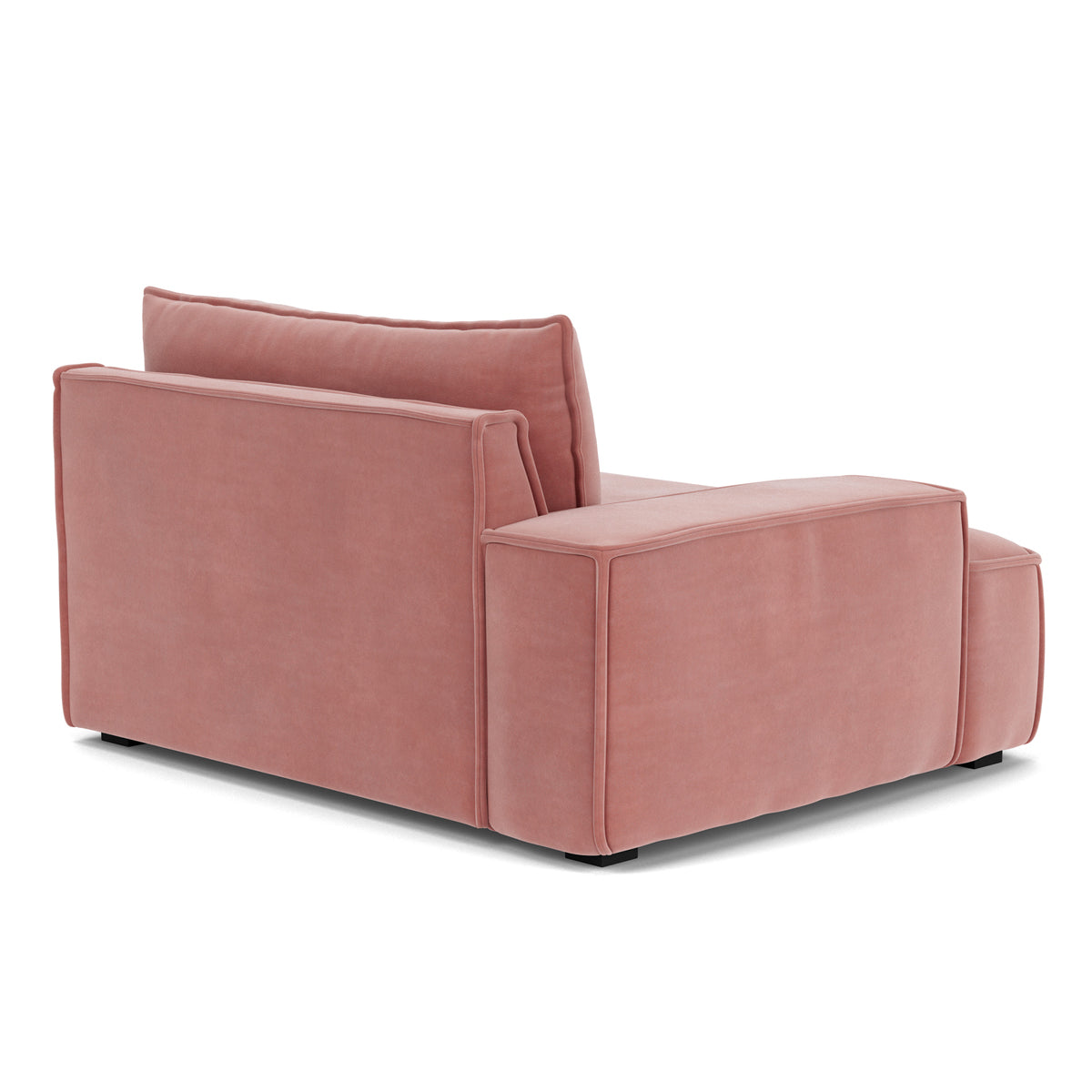 Daphne Velvet Left Arm Modular Sofa - 1 Seater Modern Living Room Furniture for Small Spaces, Apartments & Cozy Home Decor
