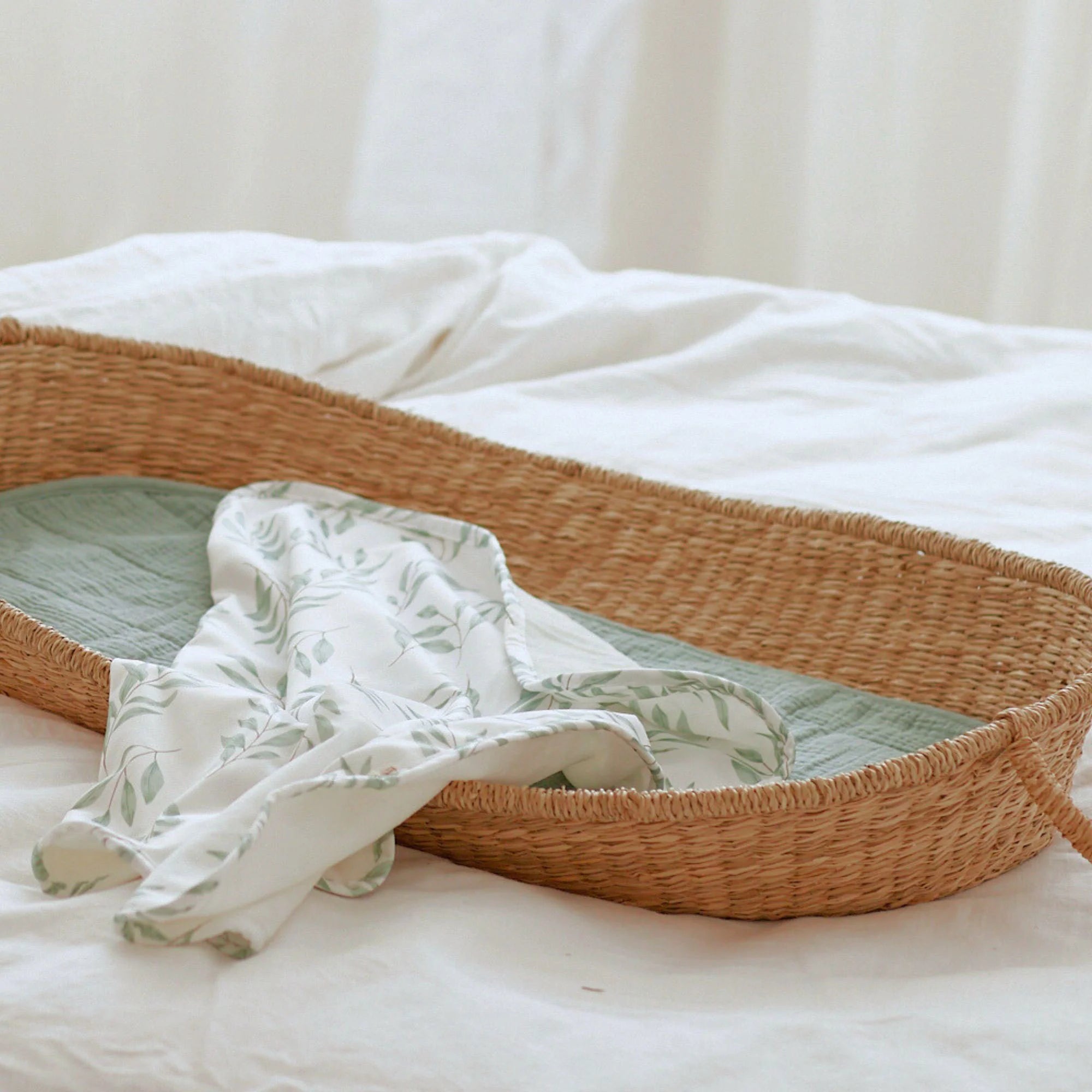 EcoNaps Premium Bamboo Rayon Velour Baby Changing Mat - Portable, Soft & Eco-Friendly for Travel, Diaper Bags & Nursery Use