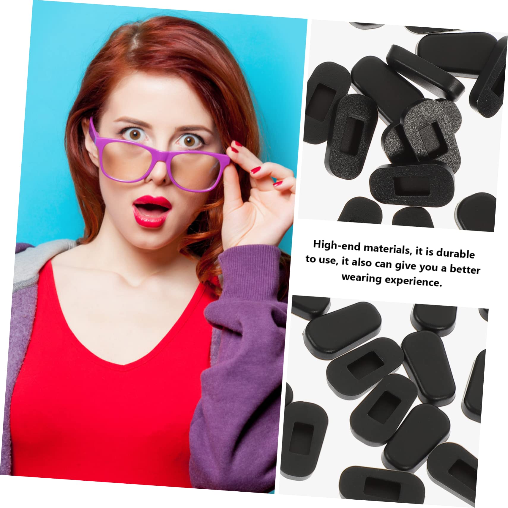 Gogogmee 12 Pairs Silicone Nose Pads for Glasses - Comfortable Anti-Slip Eyewear Accessories for Optical Frames - Perfect for Reading, Working & Daily Use