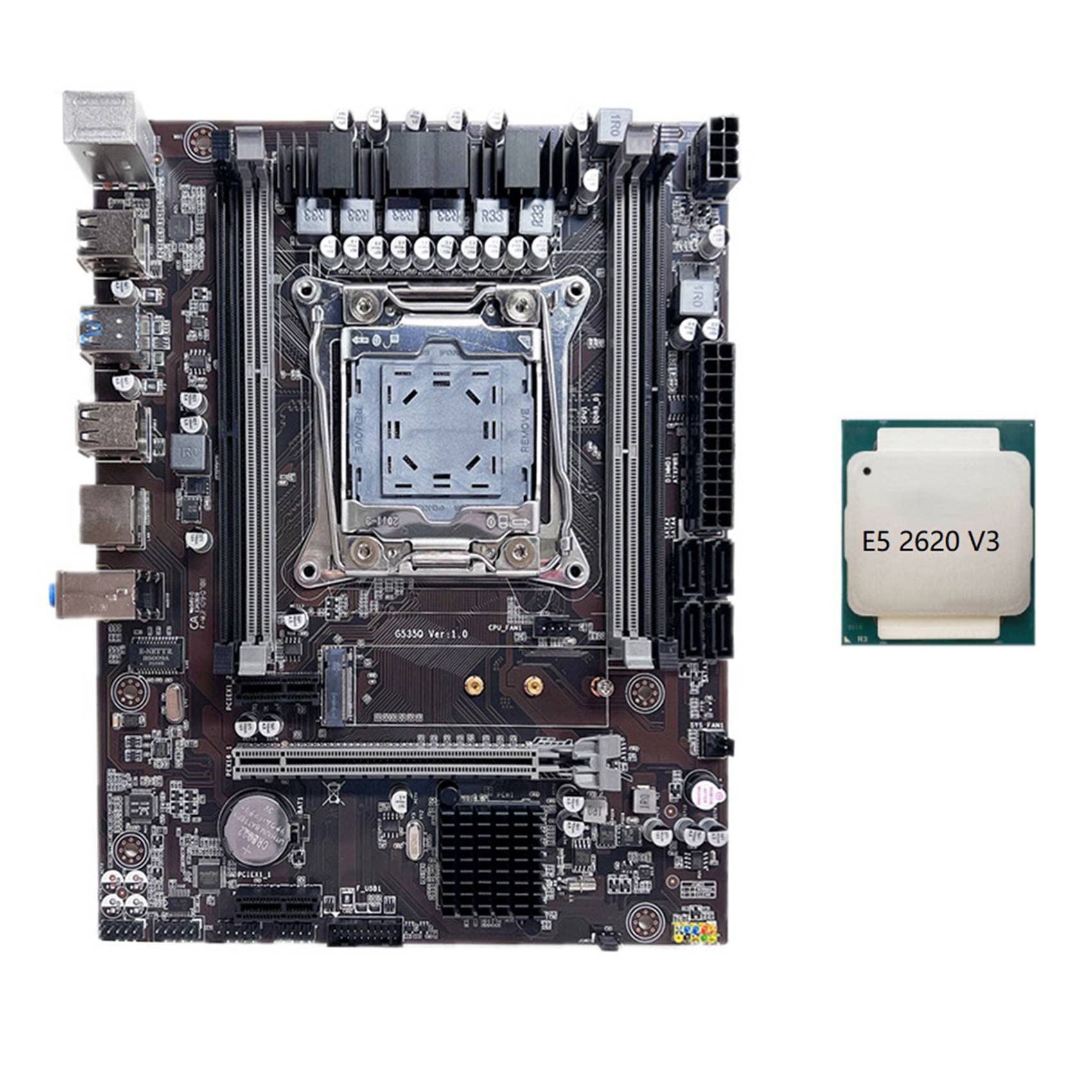 XIDIT X99 Motherboard LGA2011-3 - Supports Xeon E5 V3/V4 CPUs & DDR4 RAM (Includes E5-2620 V3 CPU) - Perfect for Gaming PC Builds, Workstations, and Server Applications
