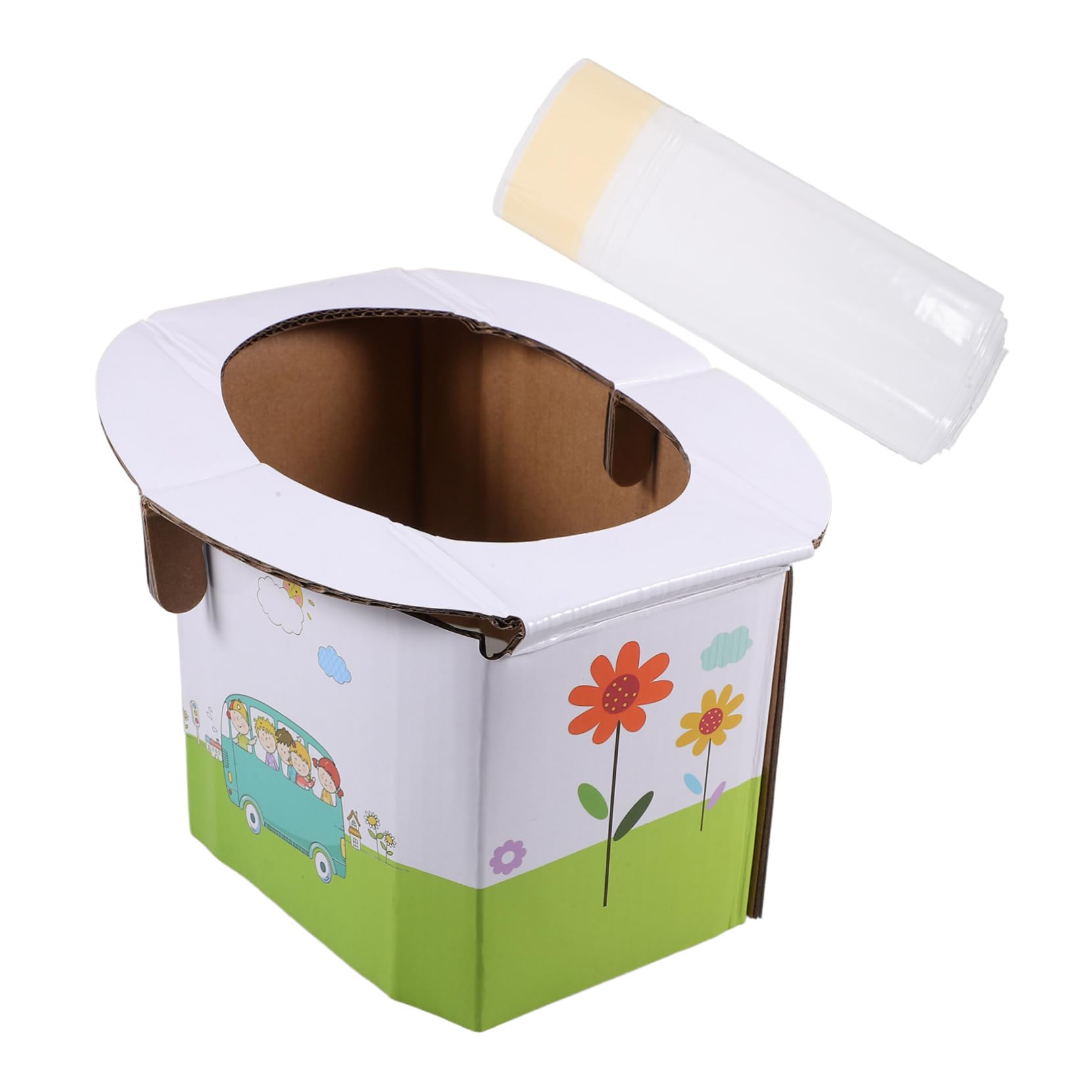 ORFOFE Portable Potty Urinal Toilet with 10 Disposable Bags - Compact Travel Toilet for Camping, Hiking, Road Trips & Emergency Home Use