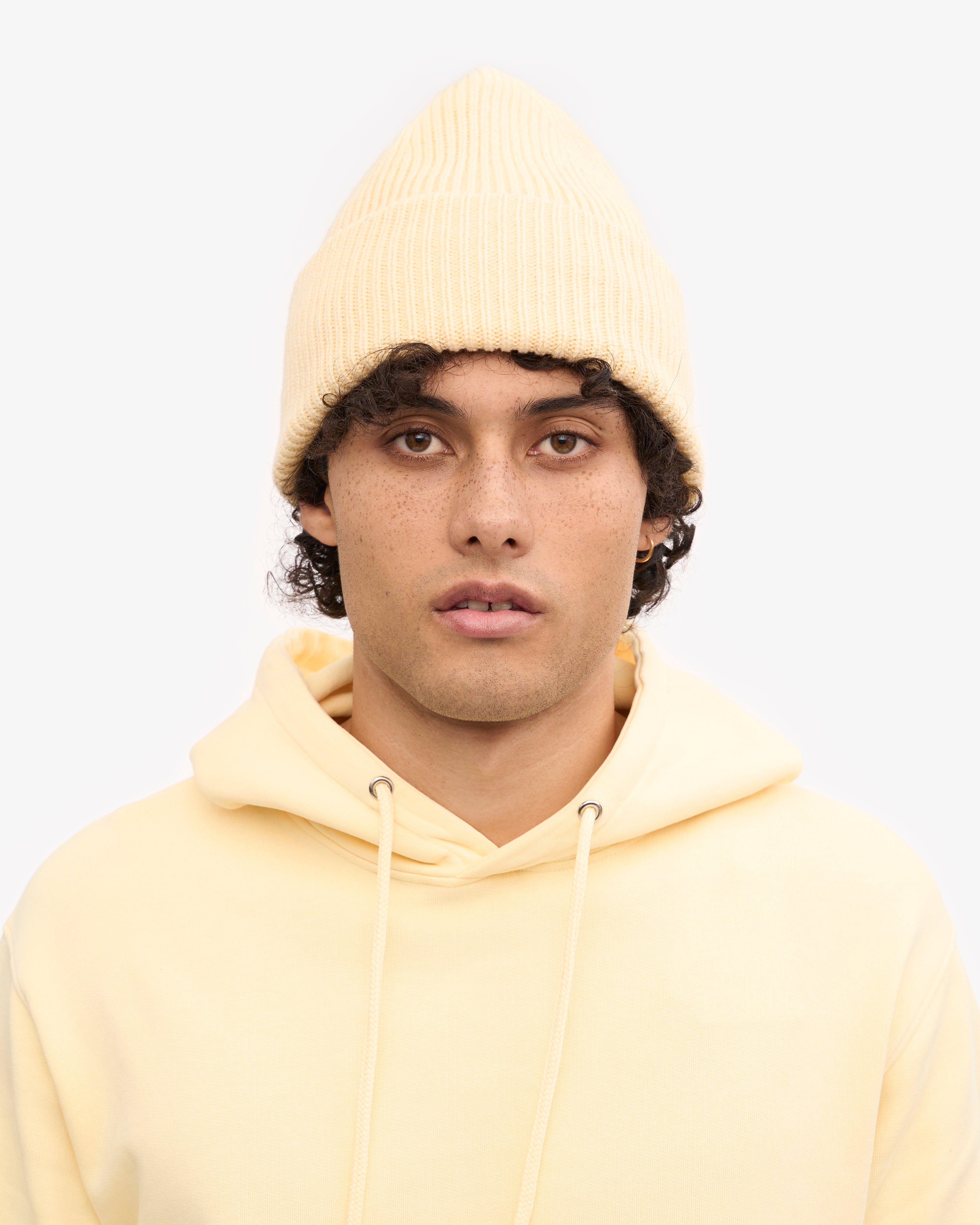 Premium Merino Wool Beanie - Soft Yellow Winter Hat for Men & Women - Warm & Cozy for Outdoor Activities, Skiing, Hiking & Cold Weather