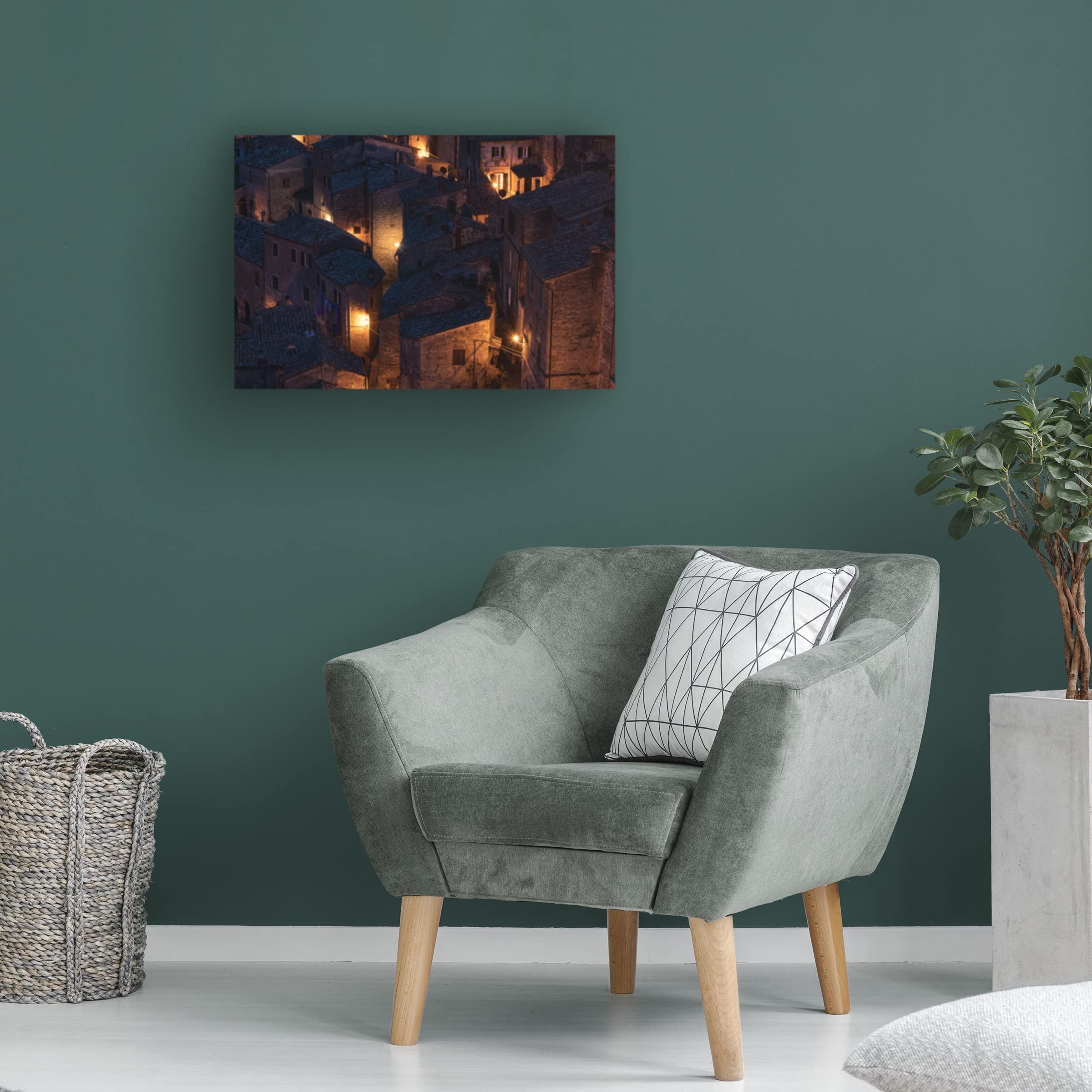 Trademark Fine Art 'Sorano' Canvas Painting by Ammar Alamir - Modern Wall Art for Living Room, Bedroom & Office Decor