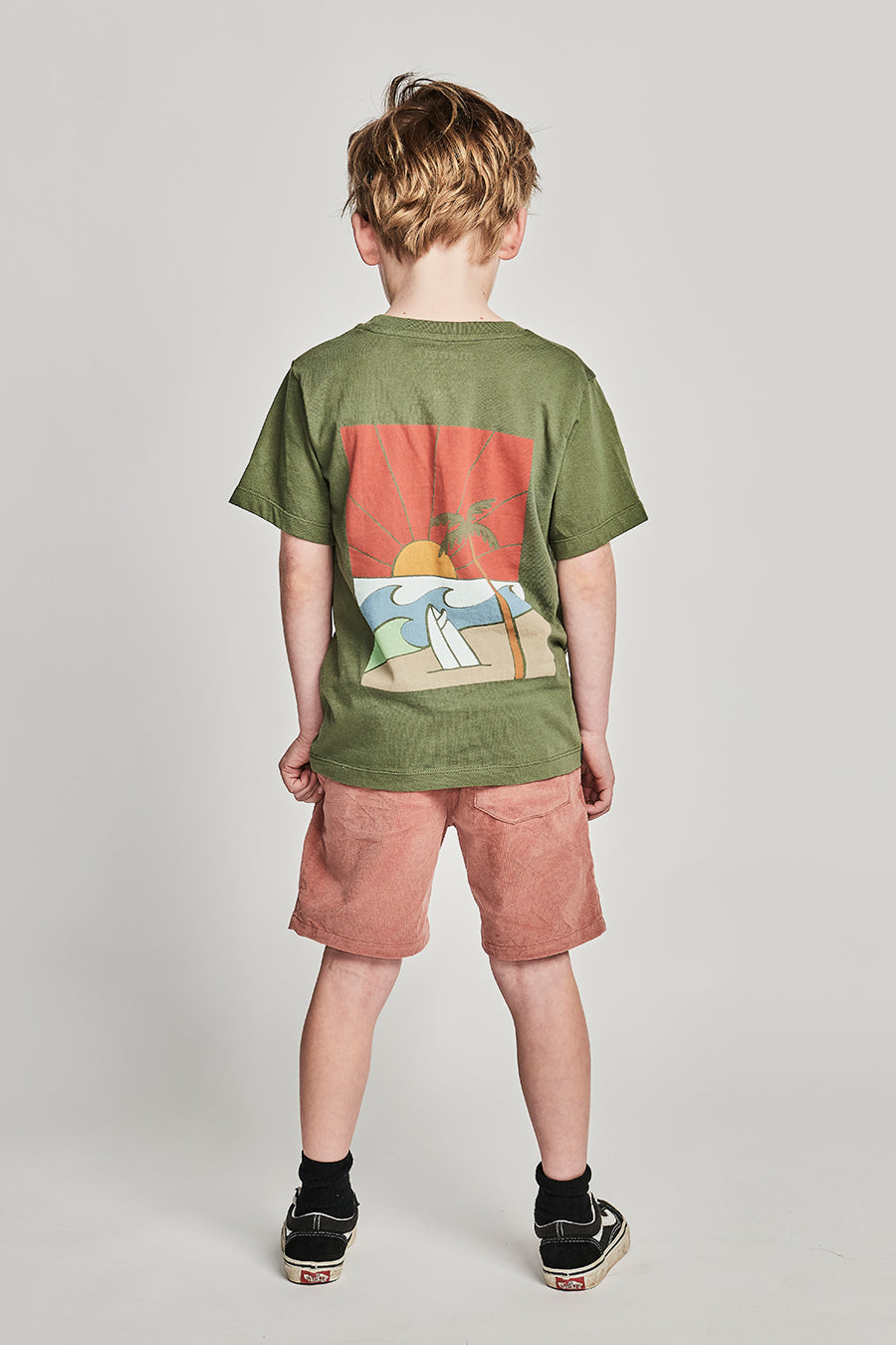 Boys Graphic T-Shirt - Munster Kids Sunset Olivine Design | Soft Cotton Tee for Casual Wear & Everyday Outfits