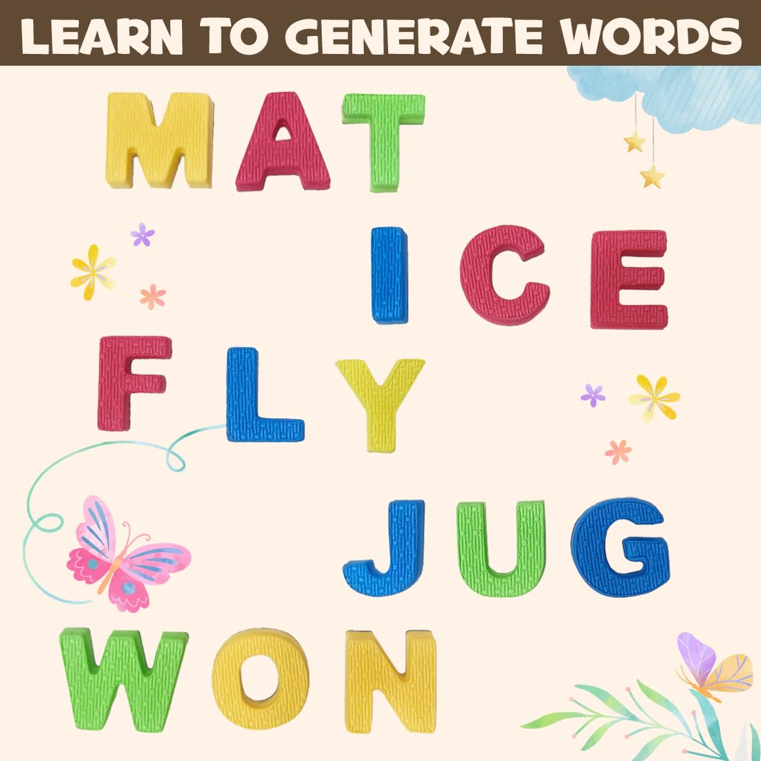 Magnetic Alphabet Puzzle Board - 26 Letters EVA Foam ABC Learning Mat for Kids | Educational Toy for Toddlers | Capital Letter Jigsaw Game | Baby Gift (Random Color) | Perfect for Preschool Learning & Playroom Activities