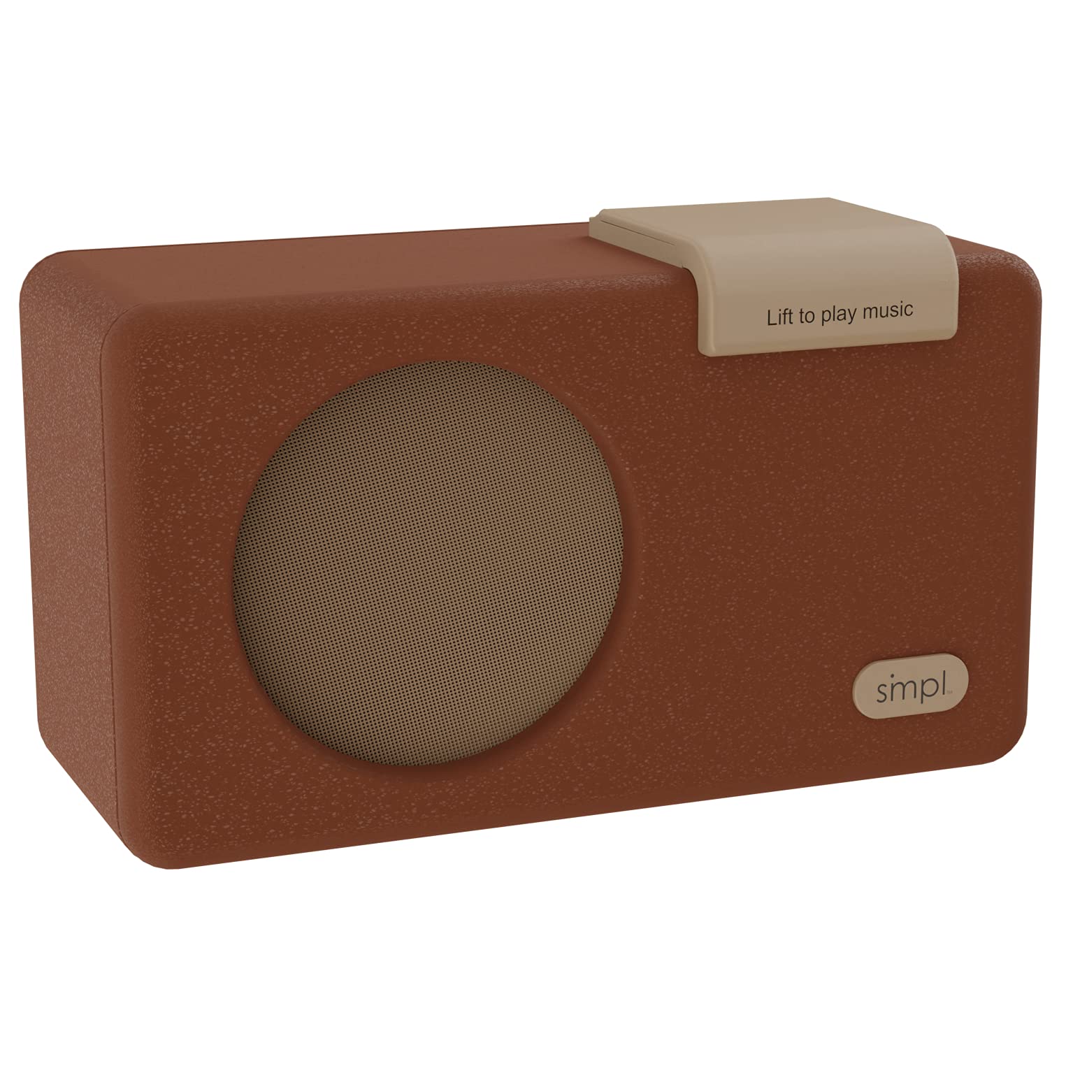 Retro Wooden SMPL One-Touch MP3 Player with 4GB USB - 40 Preloaded Nostalgic Hits, High-Quality Sound for Music & Audiobooks, Durable Design with Live Tech Support (Brown) - Perfect for Home, Office, Travel & Vintage Music Lovers