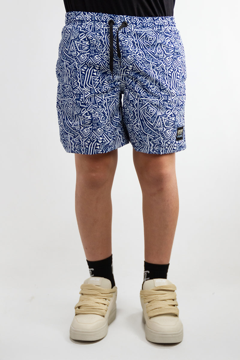OCN Kids Canarias Graphic Linen Bathing Shorts - Quick-Dry Swim Trunks for Boys & Girls - Perfect for Beach, Pool & Summer Vacations