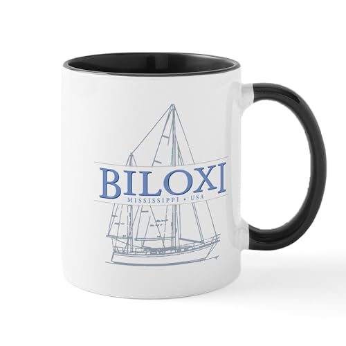 White/Black Inside - Biloxi Mississippi Mugs