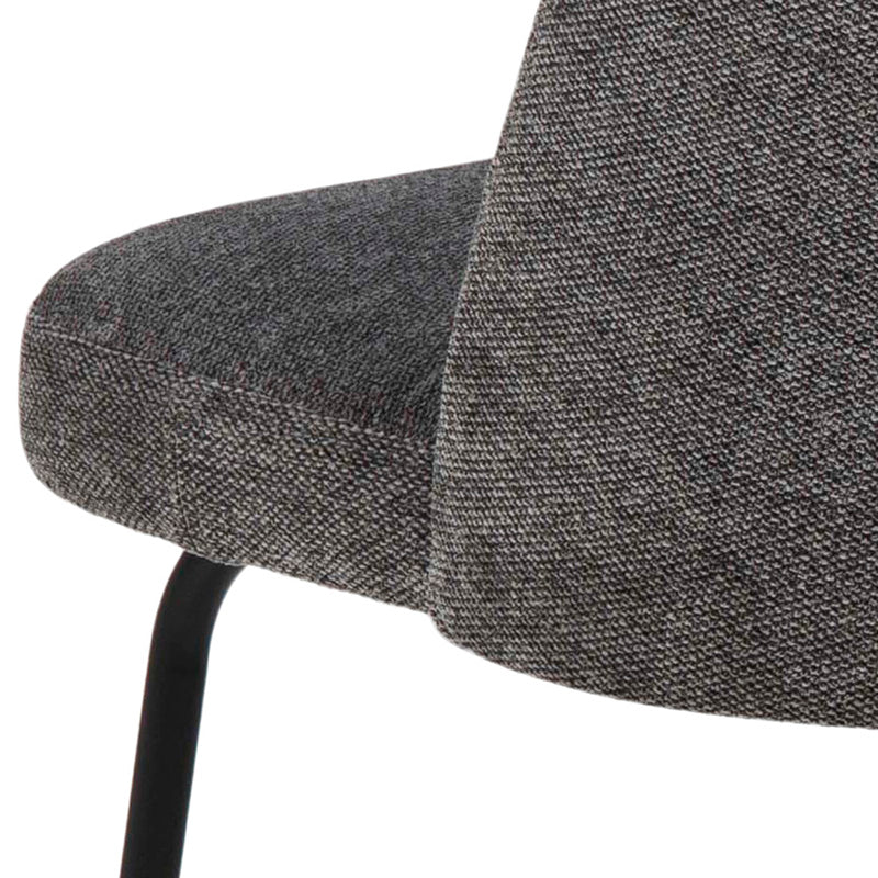 MILANI Modern Dining Chair - Anthracite Grey Upholstered Seat for Kitchen, Dining Room & Office - Comfortable & Stylish Home Furniture