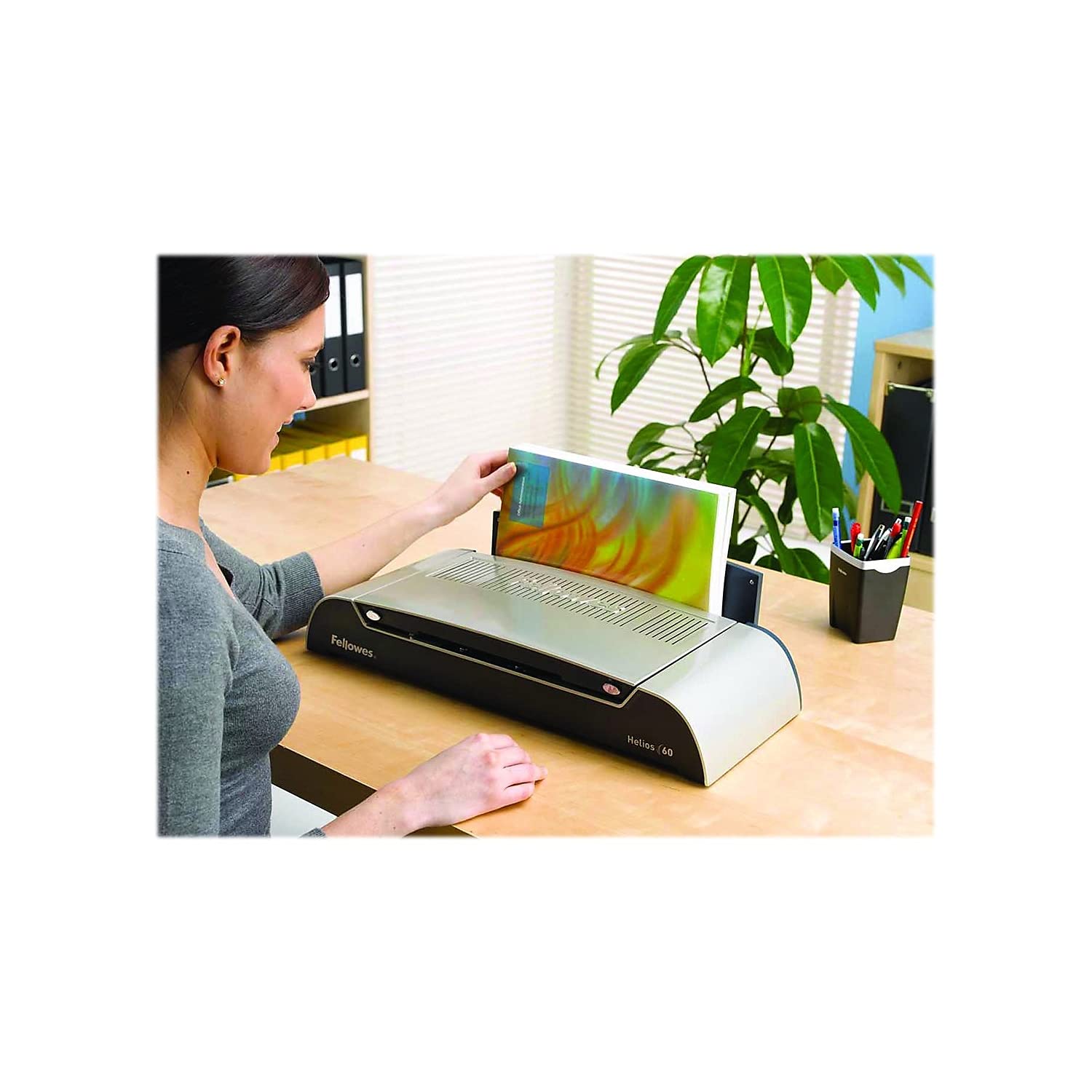 Fellowes Helios 60 Thermal Binding Machine - Platinum/Graphite (5219501) | Professional Document Binding for Office, School & Home Use | Create Reports, Presentations & Manuals Easily