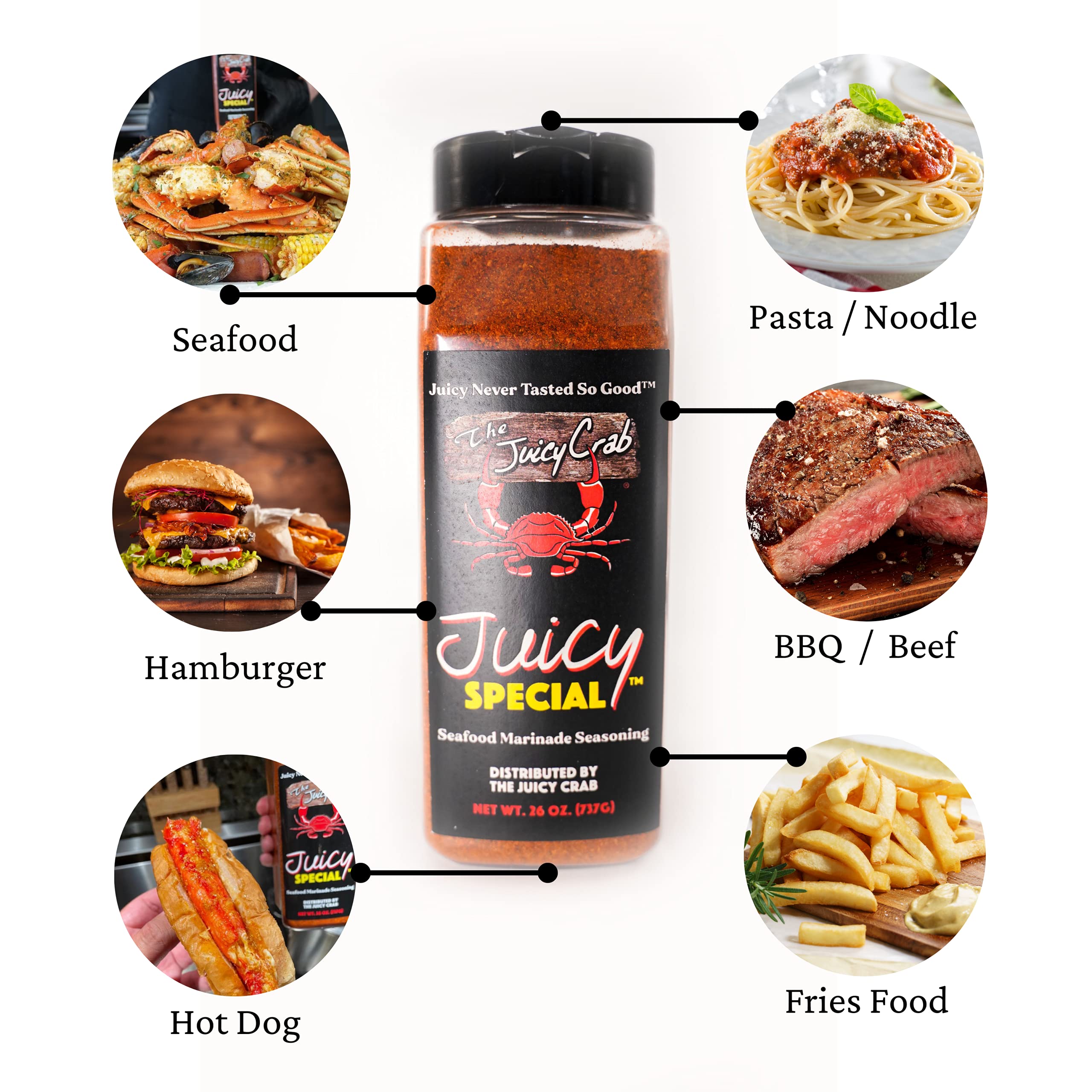 The Juicy Crab Cajun Seafood Marinade Seasoning - 26OZ (737g) | Bold & Spicy Flavor for Boils, Grilling & Seafood Dishes | Perfect for Shrimp, Crab, Crawfish & More