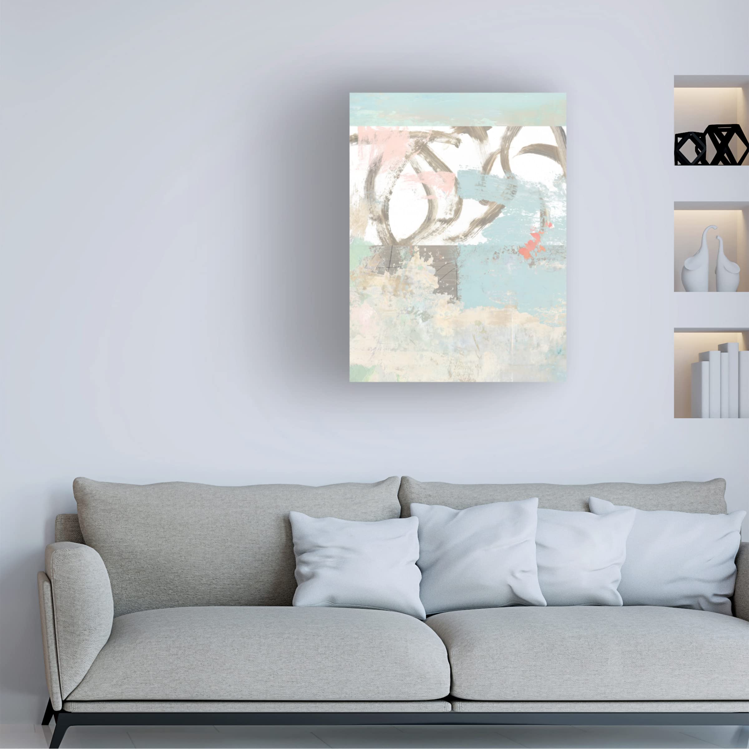 Trademark Fine Art 'Sea Whispers No 1' Canvas Wall Art Print by Suzanne Nicoll - Coastal Beach Decor for Living Room, Bedroom & Office