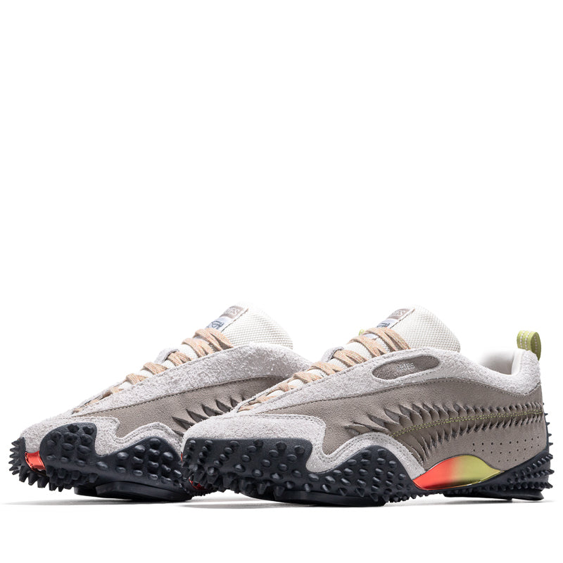 Aries x Puma Mostro Craft Sneakers - Ecru/Mouse Gray Colorway - Stylish Retro Running Shoes for Men & Women | Perfect for Casual Wear, Gym & Street Fashion
