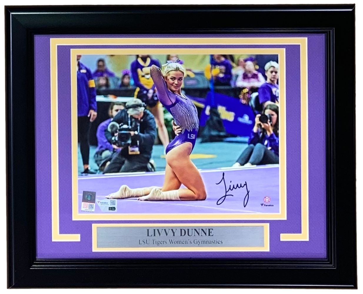 Livvy Dunne Autographed LSU Tigers 8x10 Photo - Framed Collectible for Fans & Memorabilia Enthusiasts - Perfect for Home, Office, or Sports Room Decor