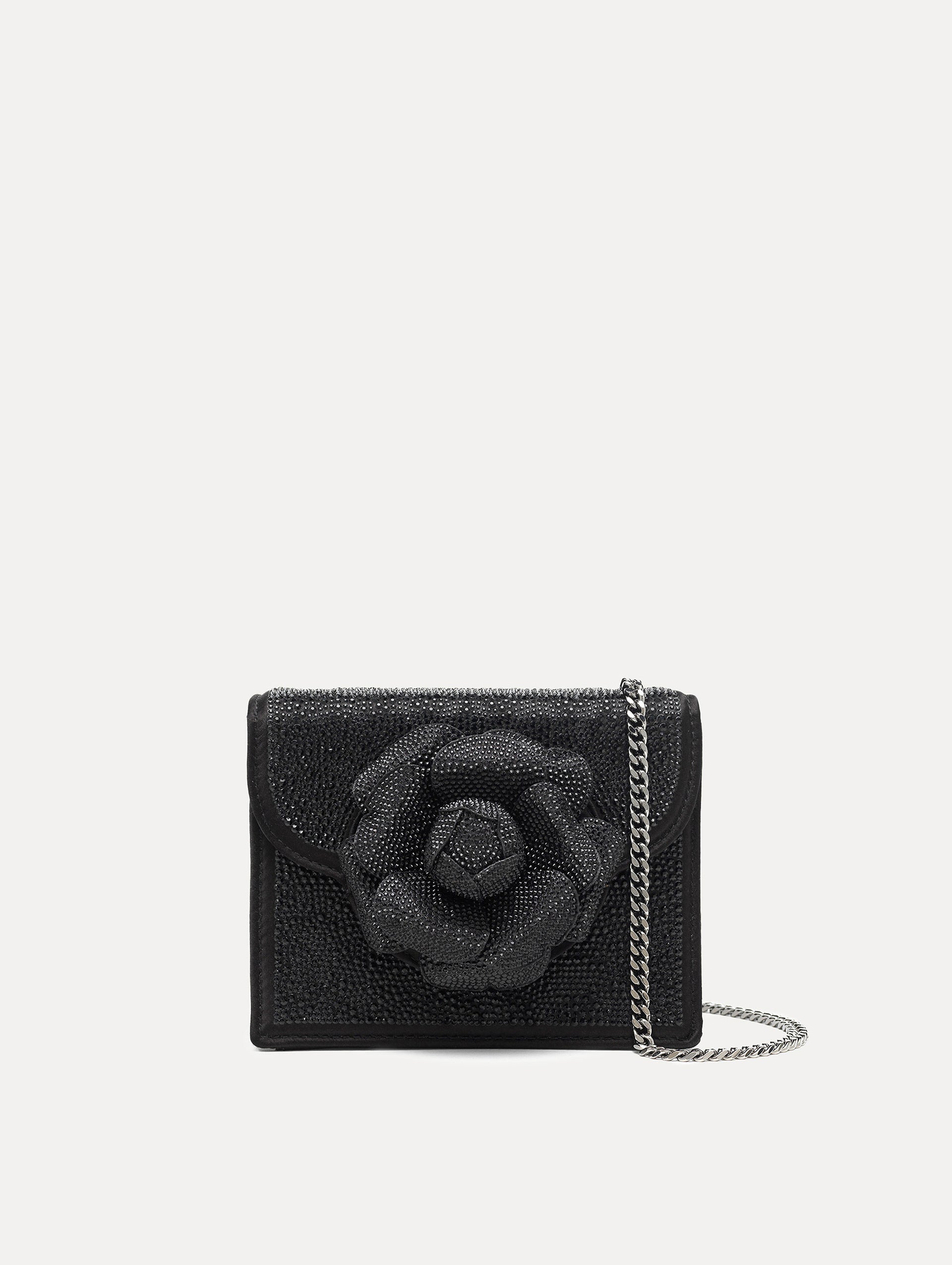 Elegant Crystal Pavé Mini TRO Bag - Stylish Women's Evening Clutch for Parties, Weddings & Special Occasions