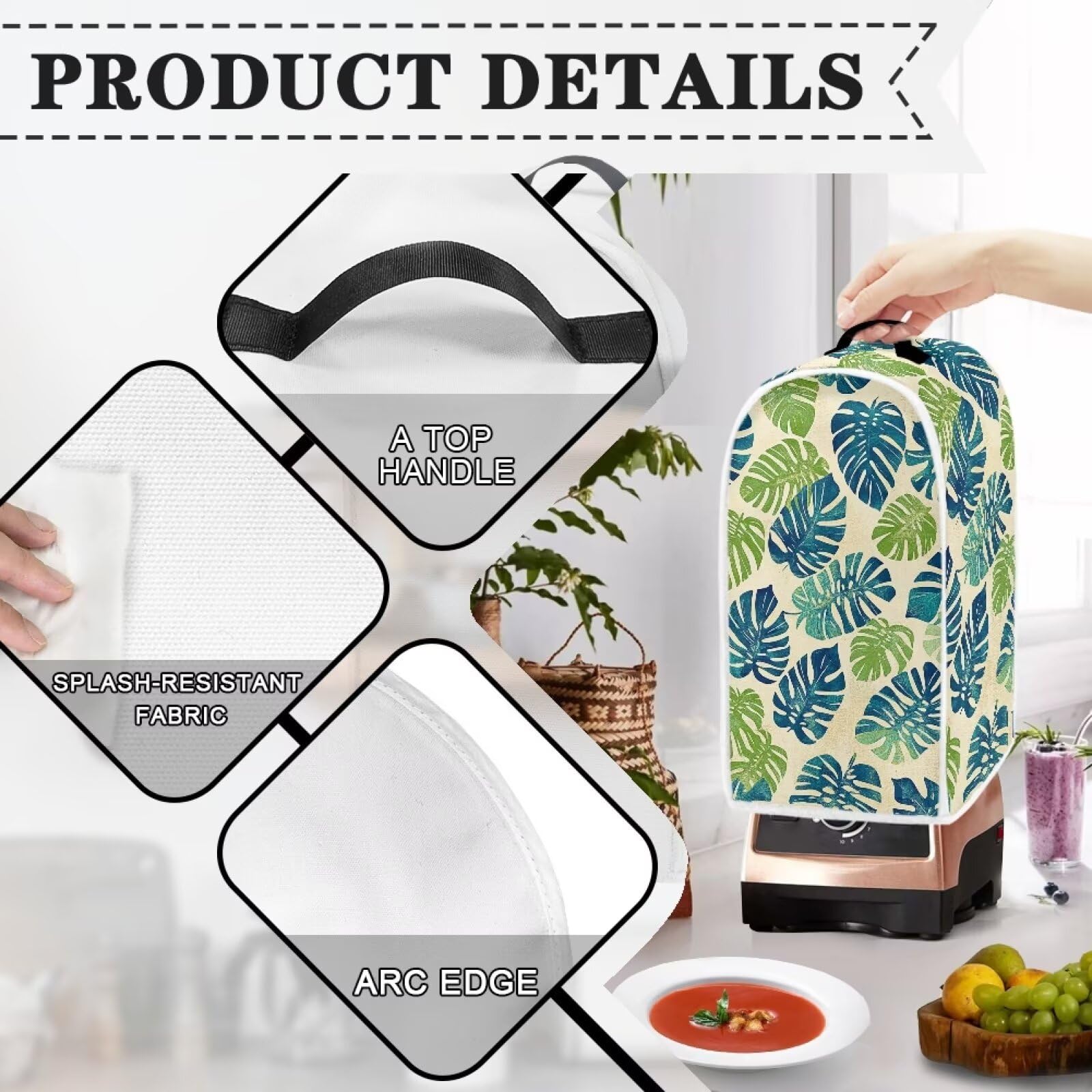 Premium Blender Cover - Durable Fabric Kitchen Mixer Accessory, Scratch-Resistant Fashion Printed Design for Household Appliances | Perfect for Blenders, Food Processors & Stand Mixers in Modern Kitchens