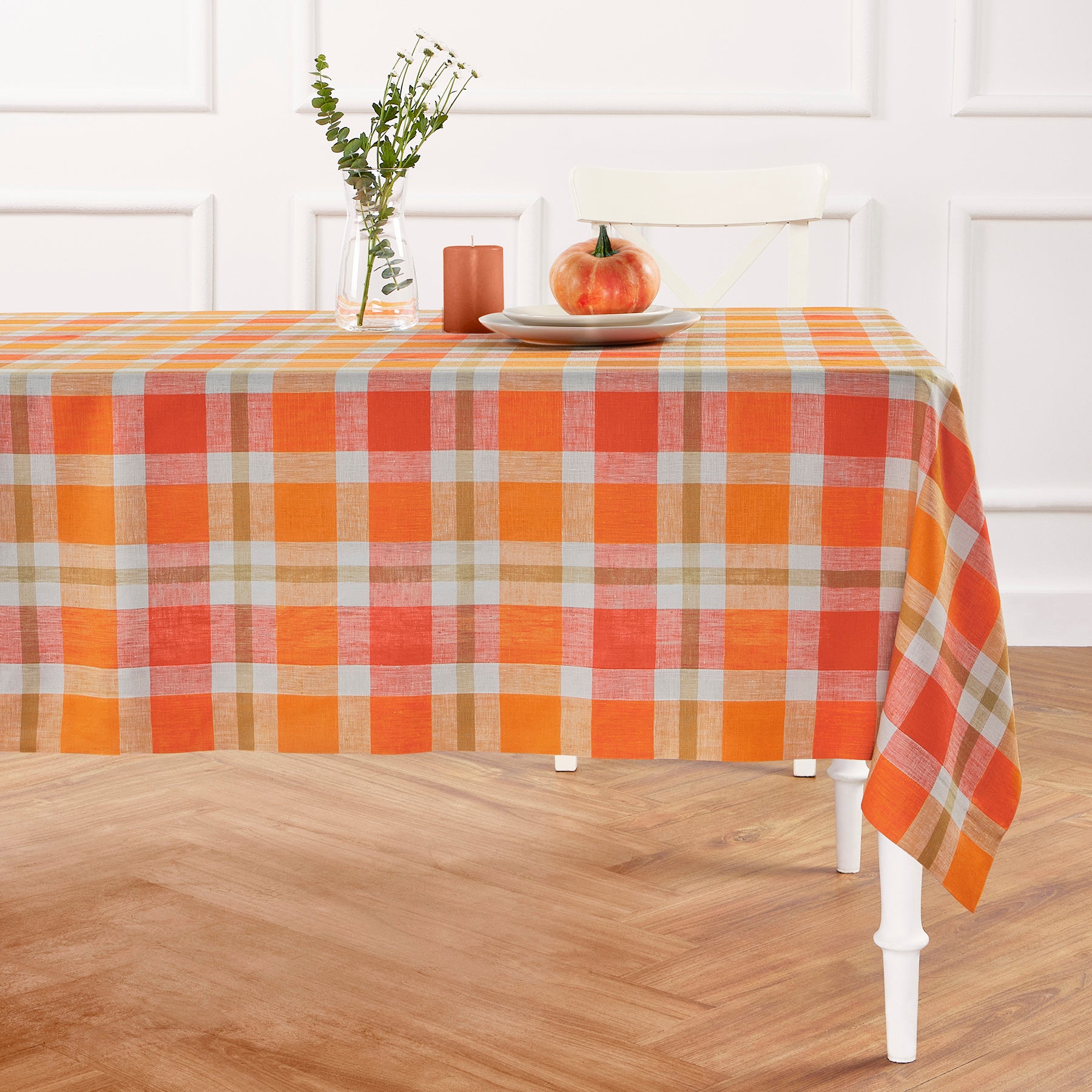 Buffalo Check Tablecloth for Fall - Red and Black Plaid Table Cover - Perfect for Thanksgiving, Christmas, and Autumn Home Decor
