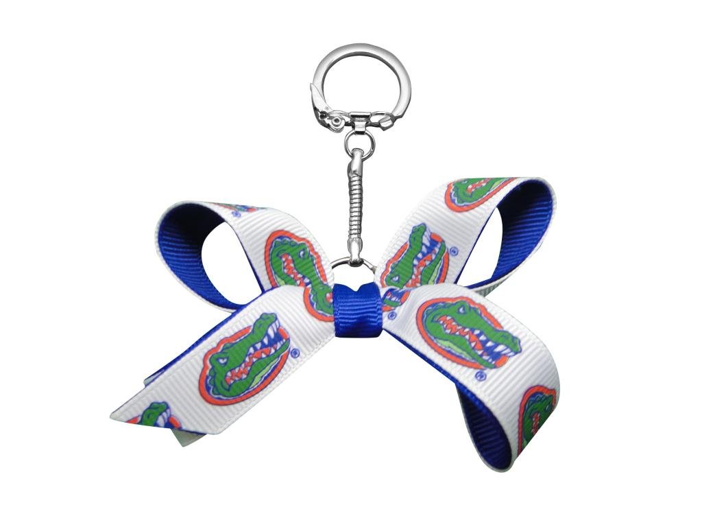 Florida Gators Mini Bow Keychain - NCAA University of Florida Team Spirit Accessory for Keys, Bags & Backpacks - Perfect for Gameday, School Pride & Gift Giving