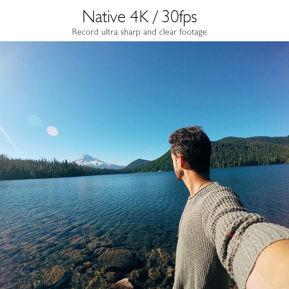 AKASO V50X Native 4K30fps 20MP WiFi Action Camera with EIS Touch Screen, 4X Zoom, 131ft Waterproof Underwater Camera, Remote Control Sports Camera with Floating Grip - Perfect for Diving, Surfing, Skiing & Outdoor Adventures