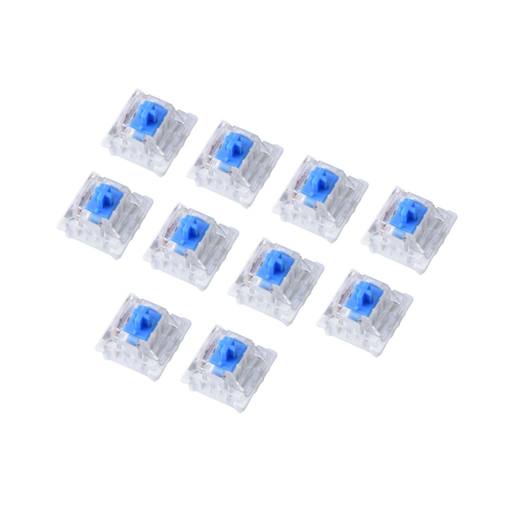 VBESTLIFE 10-Pack Blue Switch Mechanical Gaming Keyboard - Gateron RGB Plate Mounted Switches for PC, Mac, Laptop | Perfect for Typing, Programming & Esports Gaming
