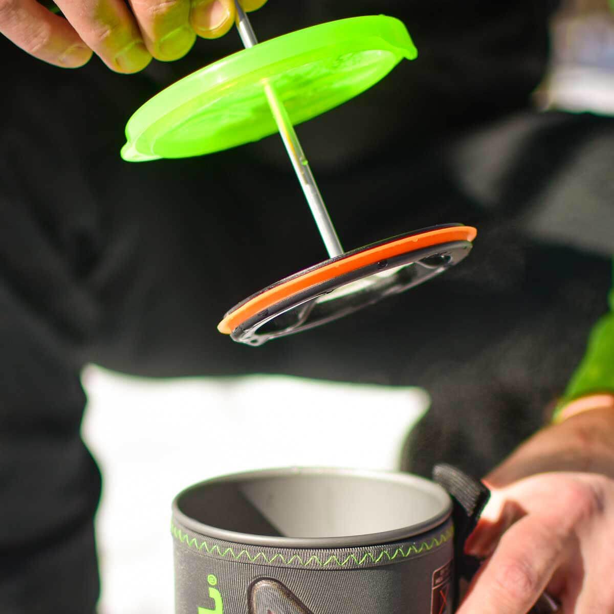 Jetboil Silicone French Press Coffee Maker for Camping & Backpacking | Portable Coffee Brewing System | Perfect for Outdoor Adventures, Hiking & Travel