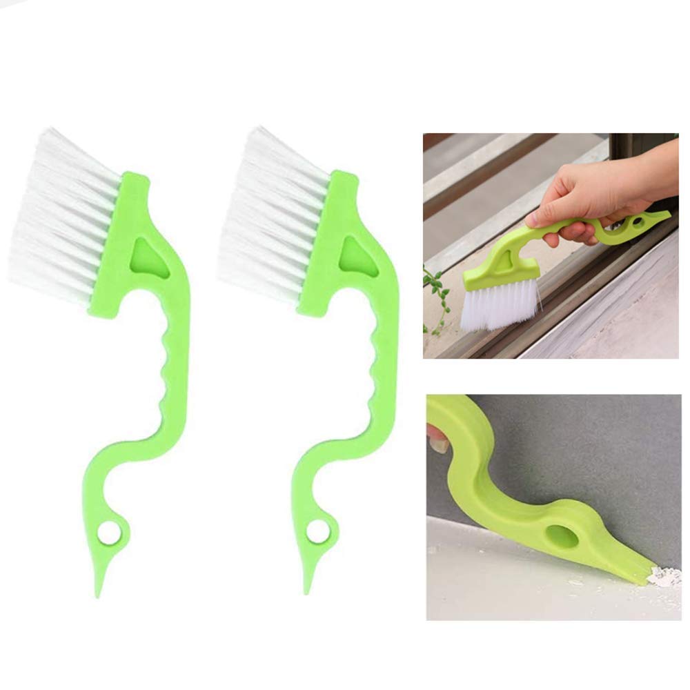 BAIHUI 6-Piece Handheld Groove & Gap Cleaning Kit - Window & Door Sliding Track Brush Set - Quick Cleaning for Hard-to-Reach Corners & Crevices - Perfect for Home, Office & RV Maintenance