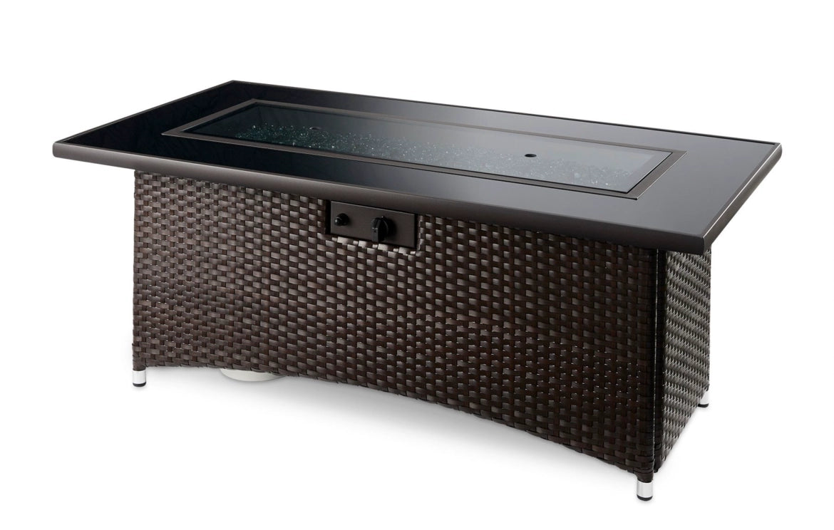 The Outdoor Greatroom Company Montego Linear Gas Fire Pit Table - Modern Patio Heater for Backyard, Deck & Outdoor Living Spaces - Perfect for Entertaining & Relaxing