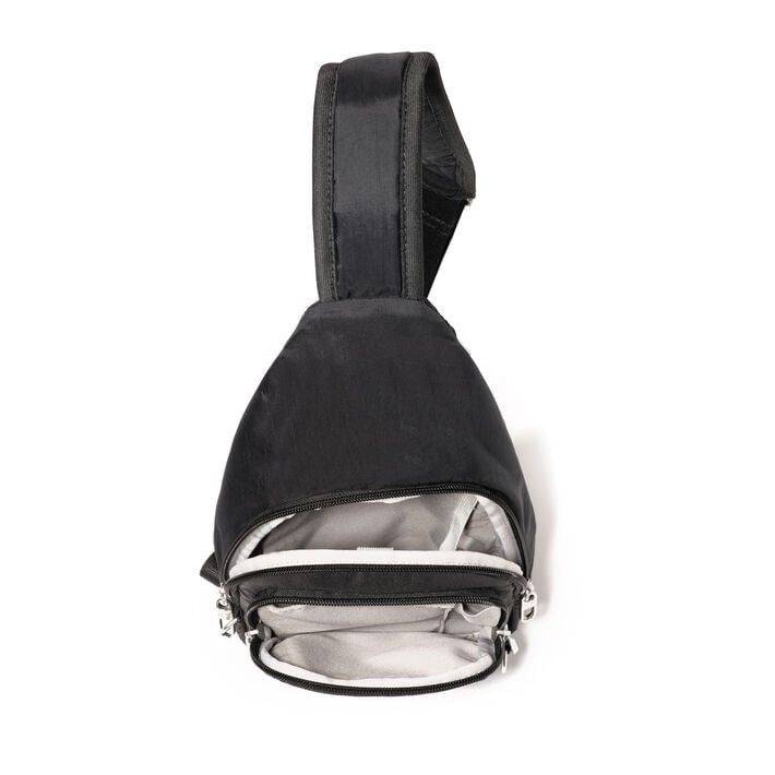 Baggallini Securtex Anti-Theft Crossbody Sling Bag for Women - RFID Blocking, Lightweight & Secure Travel Purse - Perfect for Day Trips, Commuting, and Shopping