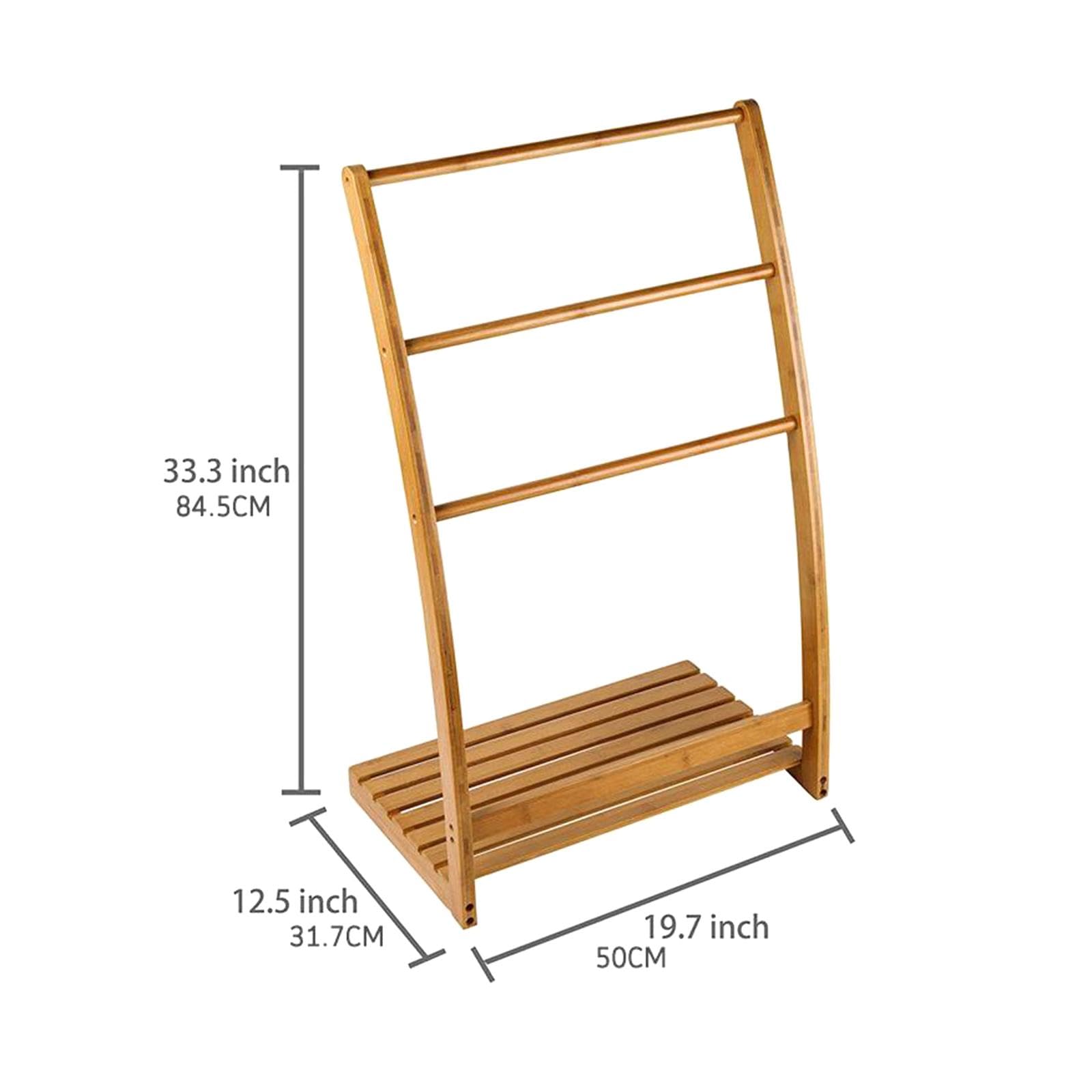 CALANDIS® Freestanding Towel Holder with 3 Rails - Sturdy Bathroom Organizer for Washcloths & Small Towels | Space-Saving Storage Solution for Bathroom, Kitchen, or Laundry Room