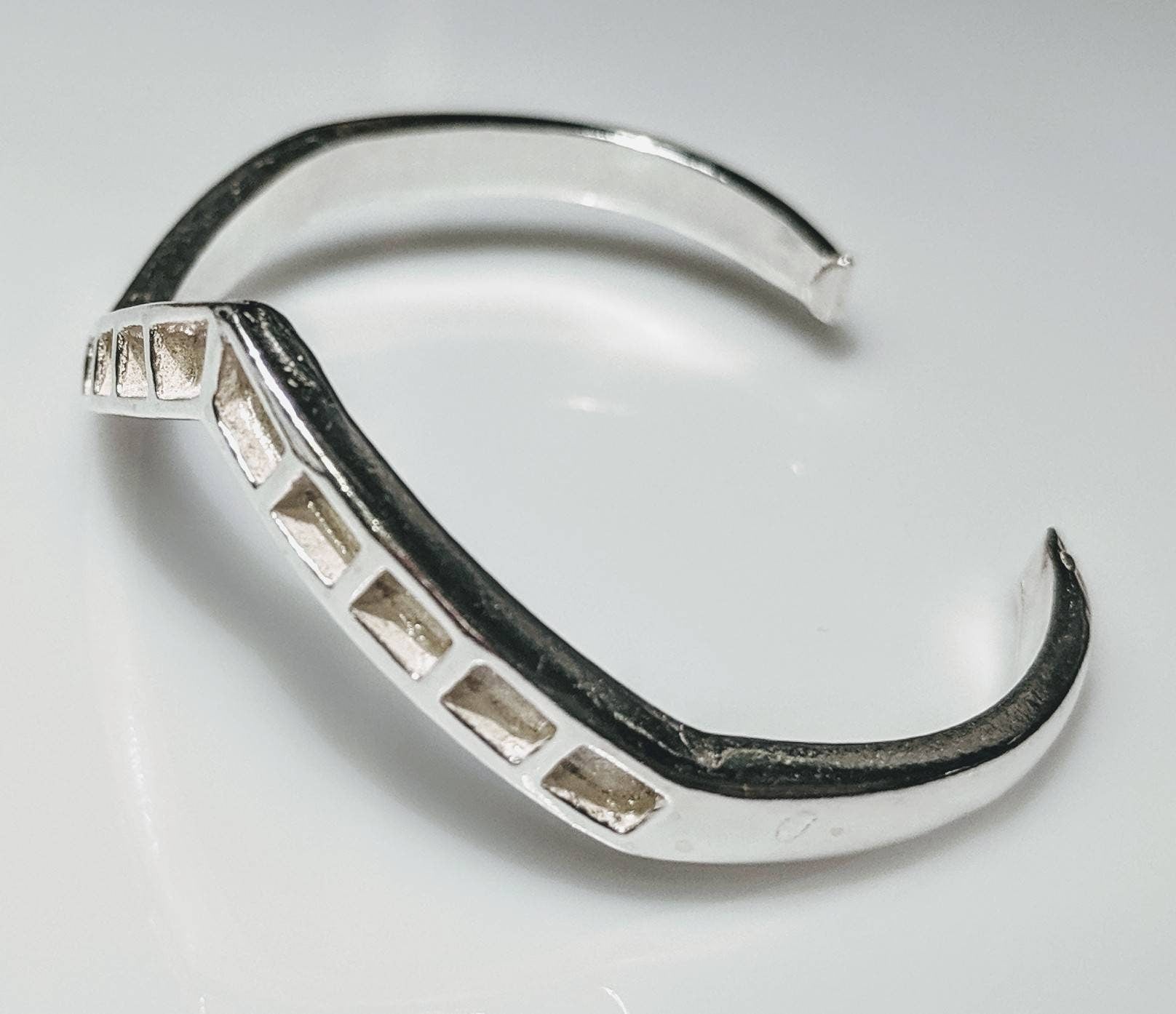 Solid Sterling Silver Inlay Blank Bracelet - Rough Cast DIY Jewelry Making Kit for Carving & Engraving | Silversmith Supplies with Opal | Perfect for Handmade Jewelry Crafting and Personalized Gifts