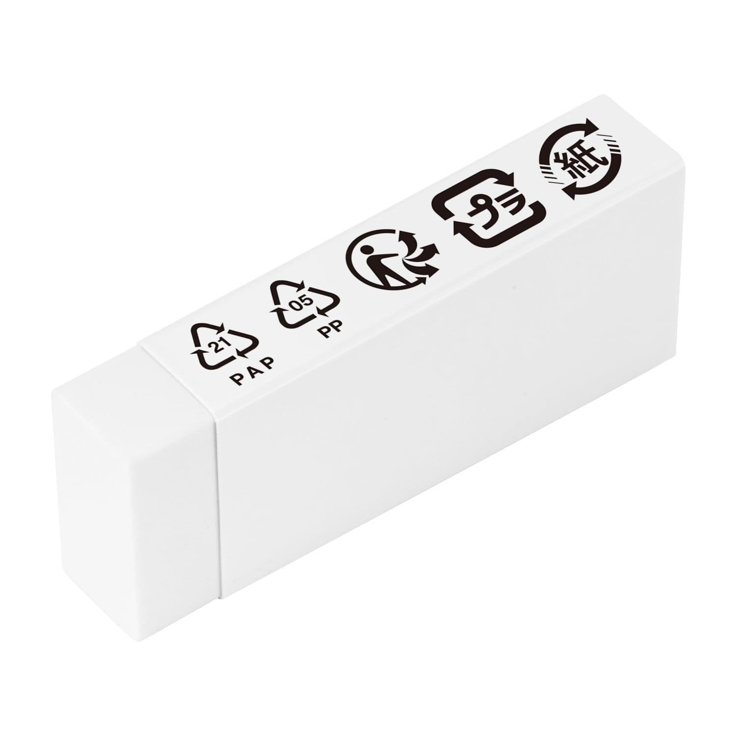 Amazon Basics Block White Eraser, 2-Pack - Premium Quality Erasers for School, Office & Art Projects - Non-Abrasive, Smudge-Free Paper Cleaner