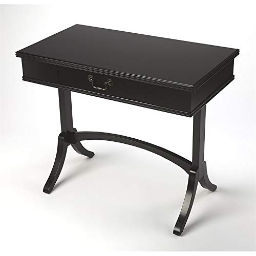 Beaumont Lane Mastercrafted Black Writing Desk - Elegant Home Office Furniture for Study & Work | Perfect for Professionals & Students
