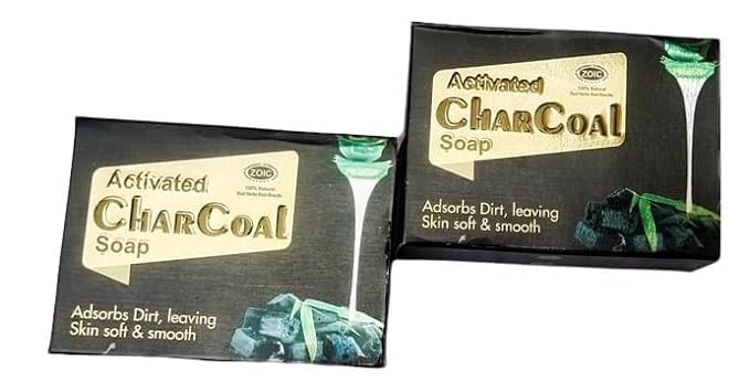 ZOIC PHARMACEUTICALS Activated Charcoal Body Soap - Deep Cleansing & Detoxifying Bar for Acne, Oily Skin & Blackheads - Pack of 15 Bars - Perfect for Daily Shower, Gym & Post-Workout Cleansing