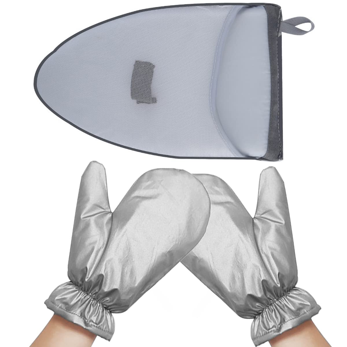 3PCS Heat Resistant Ironing Gloves - Waterproof Anti-Steam Mittens with Finger Loop for Garment Steamers & Ironing Boards | Perfect for Clothes Steaming, Fabric Care & Home Laundry Protection (Pointy Design)