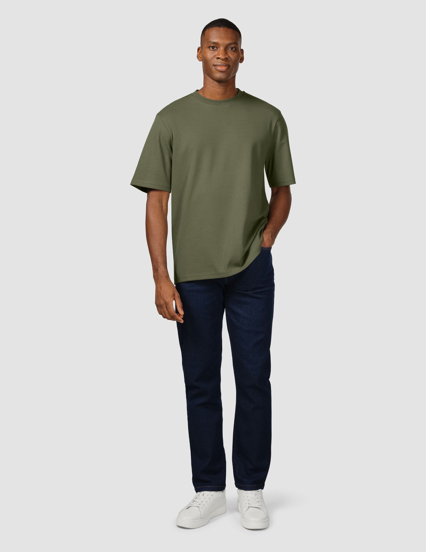 Premium Heavyweight Box Fit T-Shirt for Men - Soft Clover Green Cotton Tee - Perfect for Gym, Workout & Casual Wear