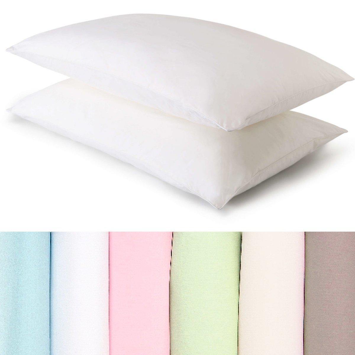Premium Riggs Victorian Percale Pillowcase Pair - 100% Cotton, Hotel Luxury Bedding - Perfect for Master Bedroom, Guest Room & Airbnb Stays
