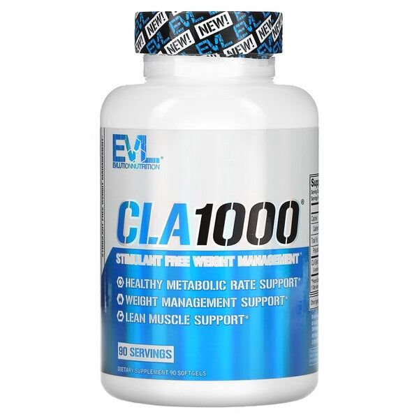 EVLution Nutrition CLA 1000 - 90 Softgels for Weight Management & Fat Loss | Supports Lean Muscle Growth | Ideal for Fitness Enthusiasts & Bodybuilders