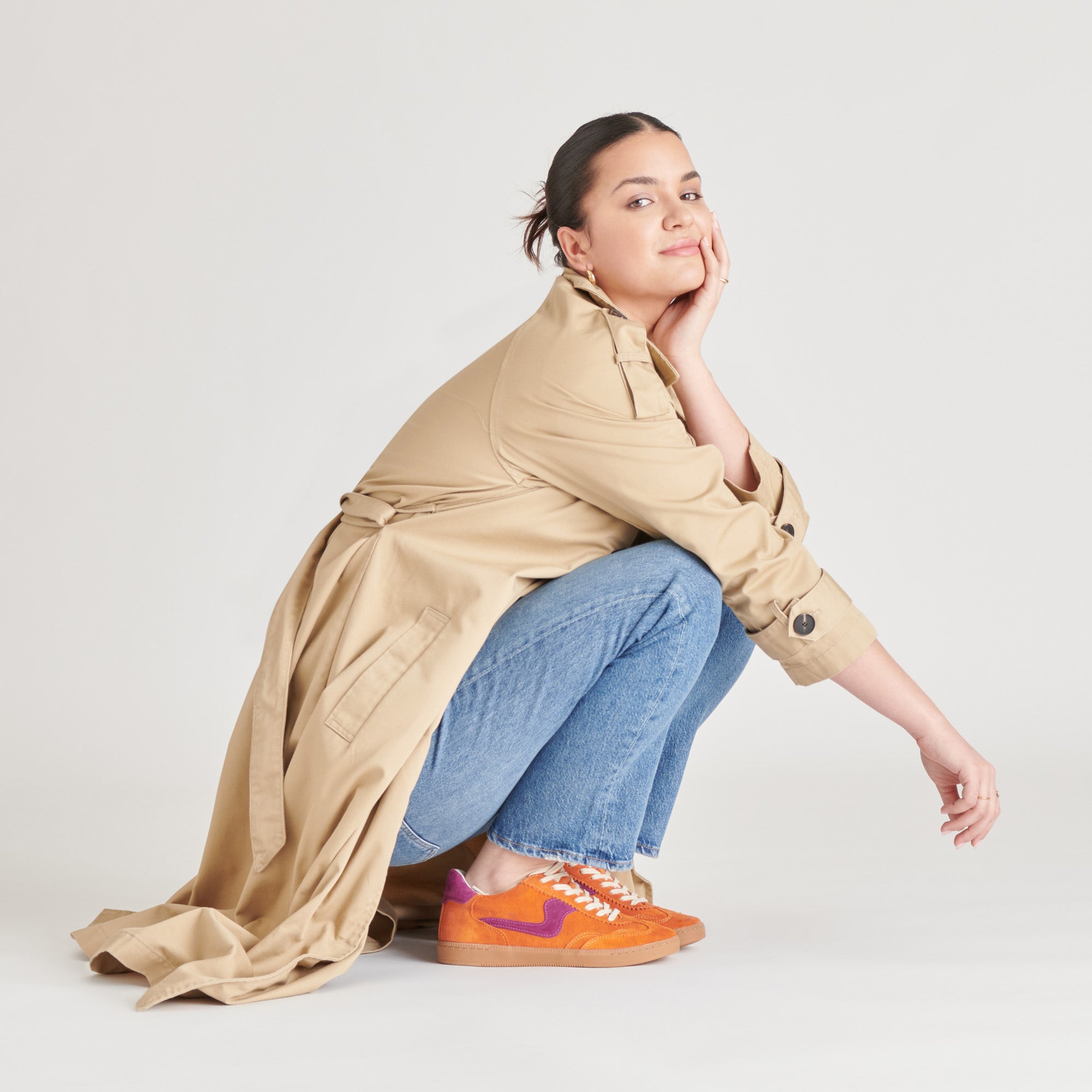 Orange Multi-Suede Notice Sneakers - Trendy Casual Shoes for Men & Women | Perfect for Streetwear, Gym, and Everyday Fashion